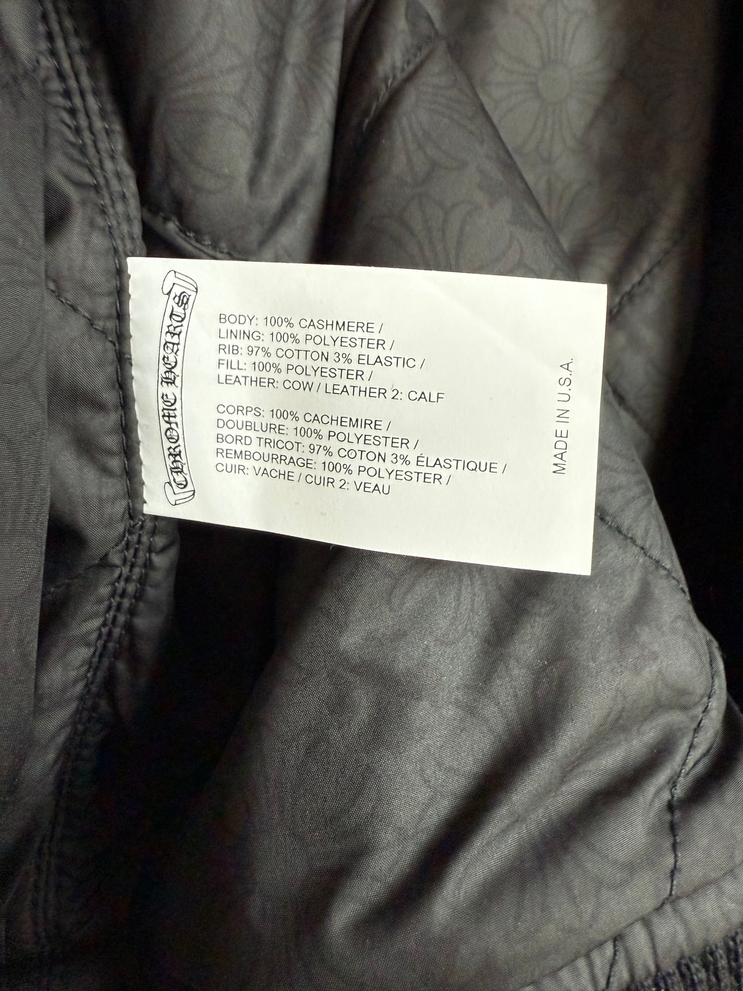 Chrome Hearts Varsity Jacket Black