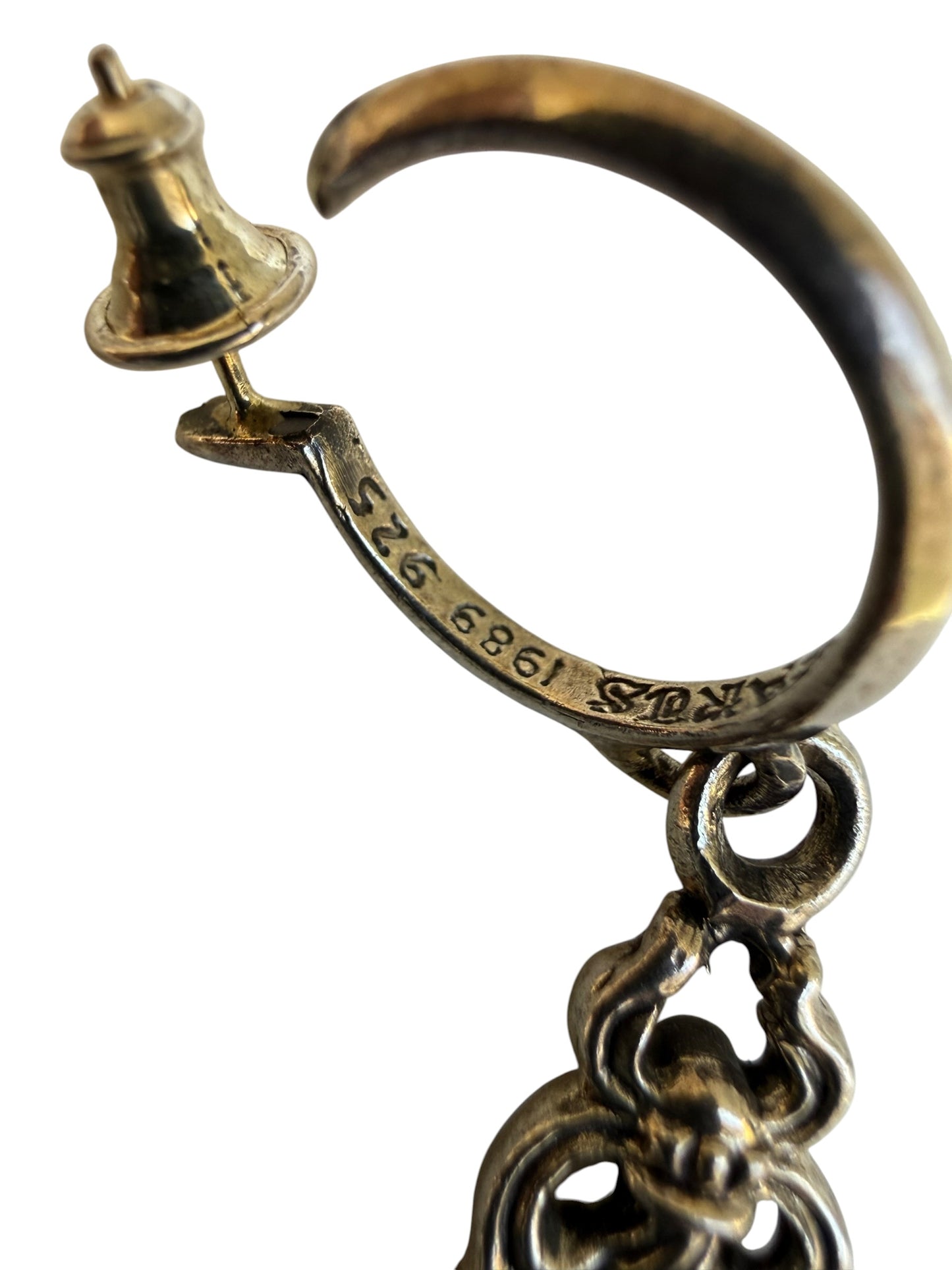Chrome Hearts Dagger Hoop Silver Earring