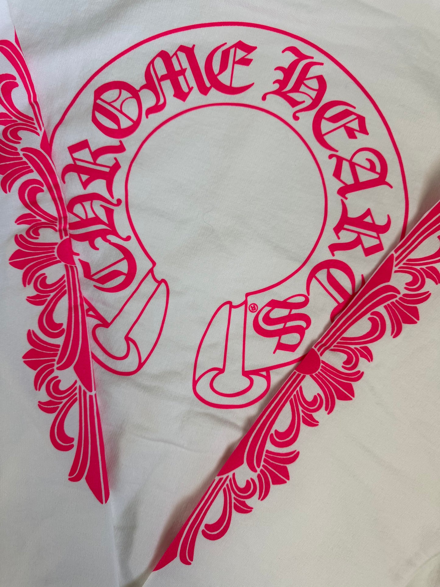 Chrome Hearts Horseshoe Floral Pullover Hoodie White/Pink