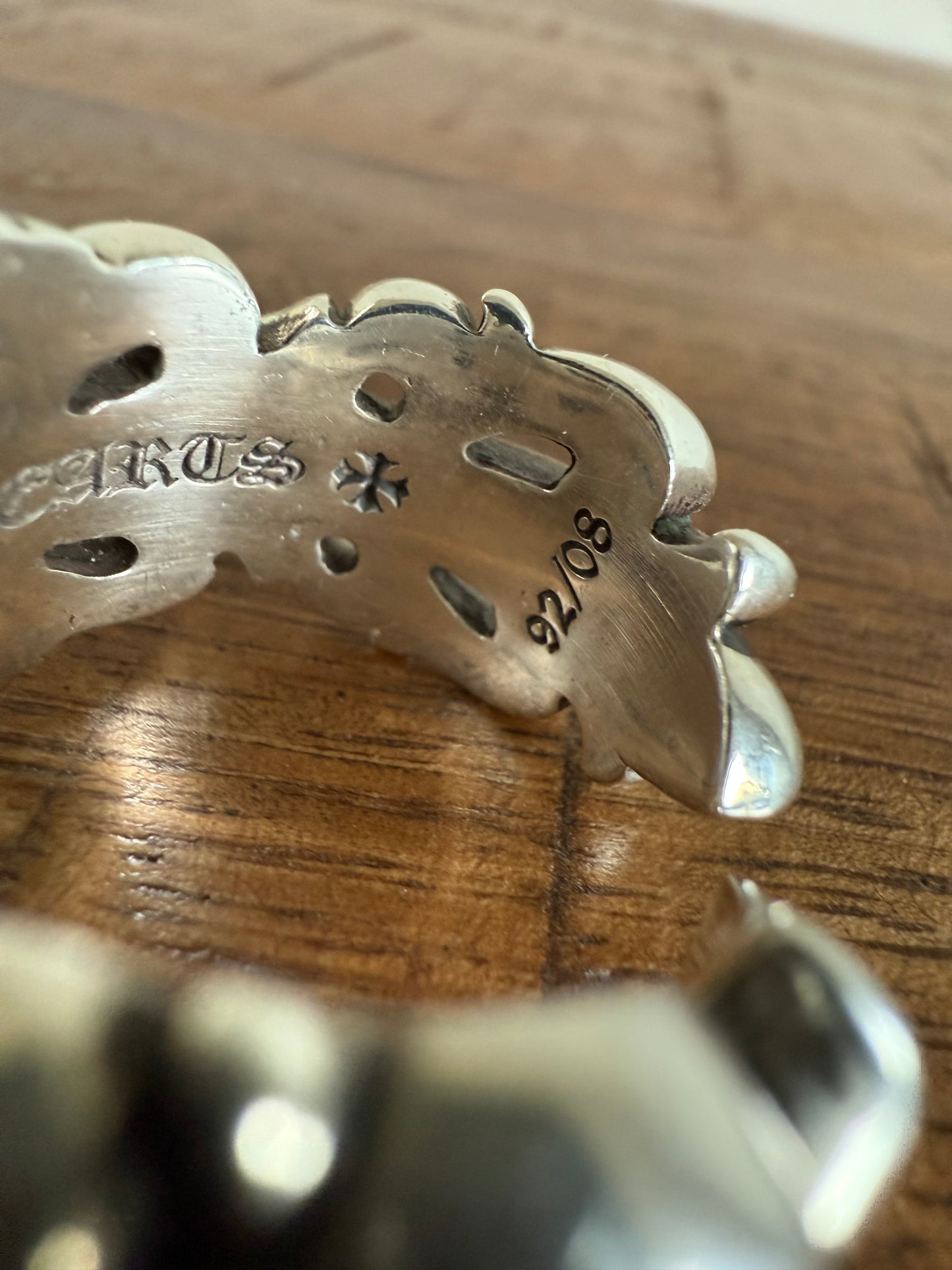Chrome Hearts Double Floral Silver Ring
