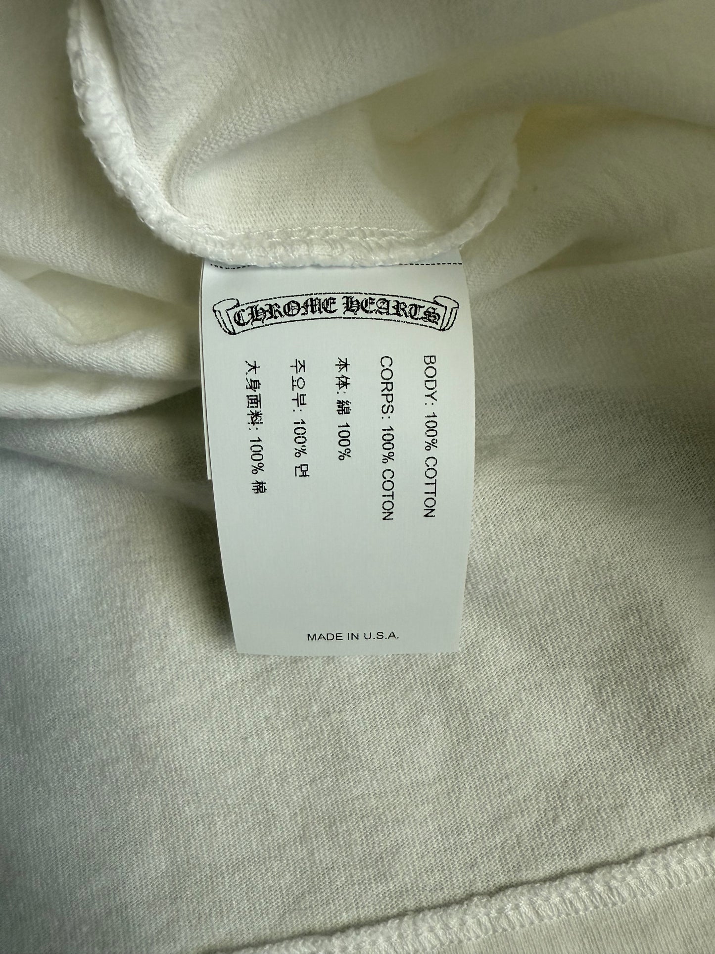Chrome Hearts YNOT Embroidered Heavy Weight SS T-Shirt White