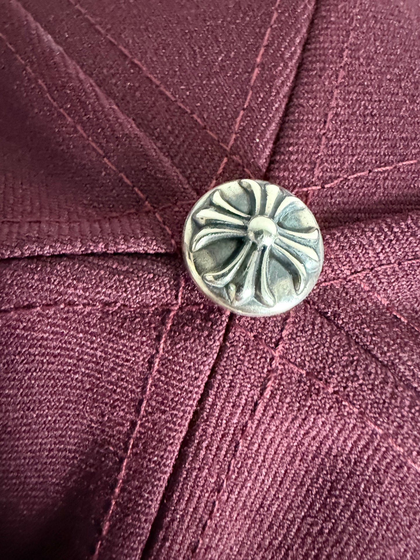 Chrome Hearts CH Logo Snapback Maroon/Yellow