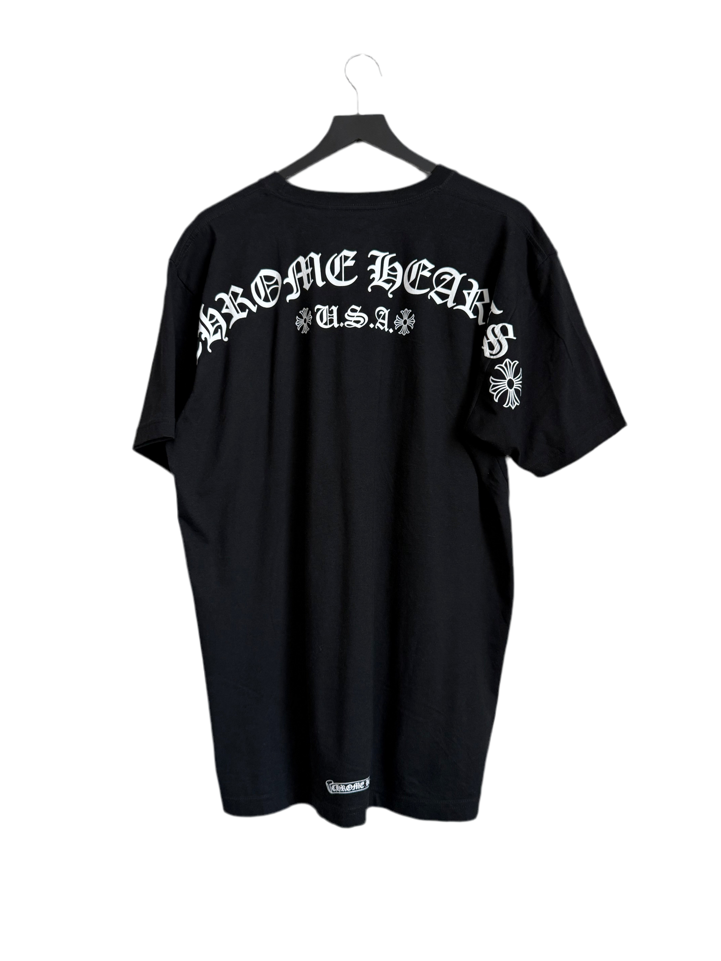 Chrome Hearts USA Spellout Logo SS T-Shirt Black