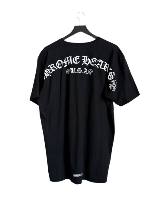Chrome Hearts USA Spellout Logo SS T-Shirt Black