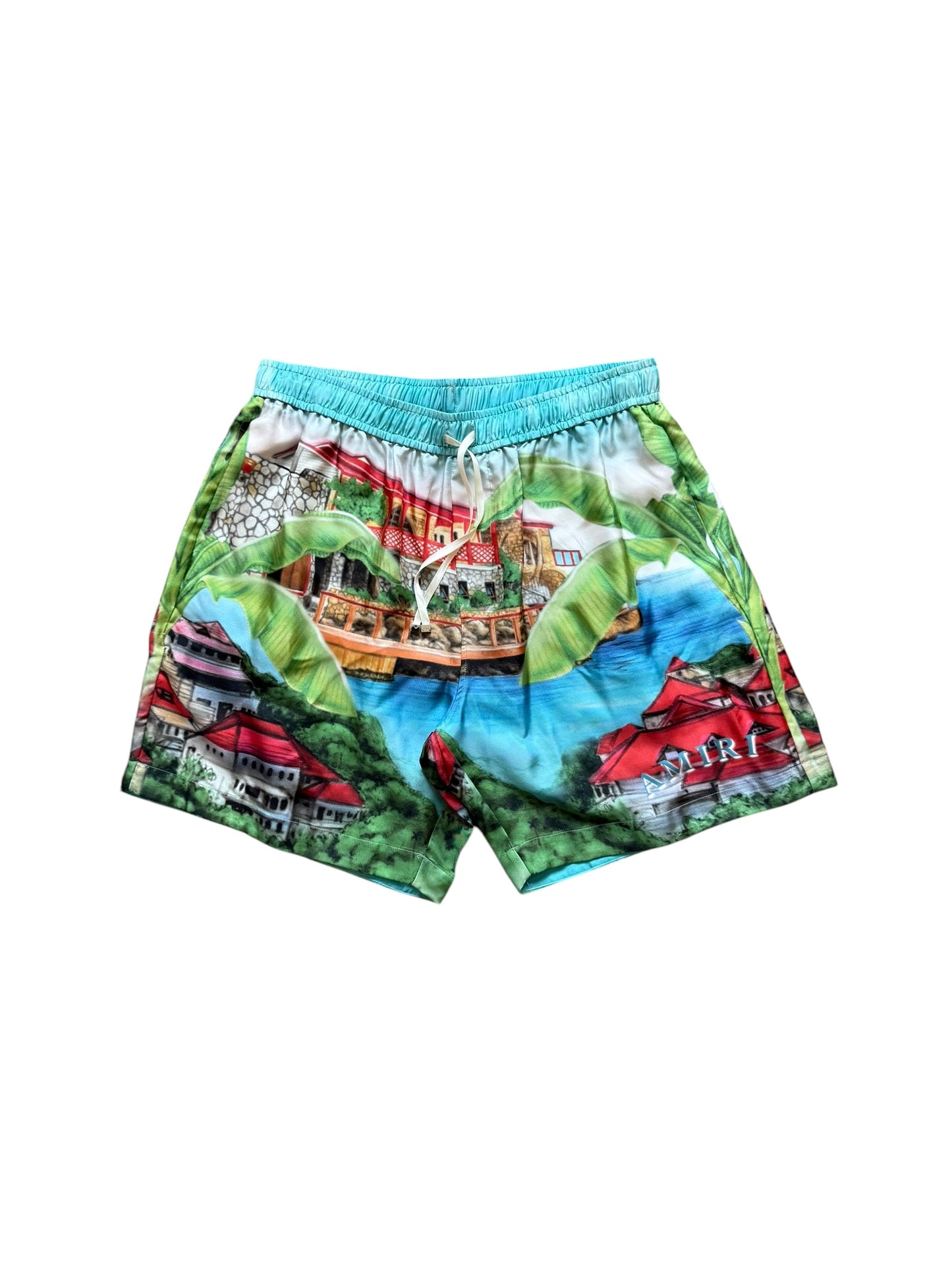 Amiri Eden Rock Silk Shorts