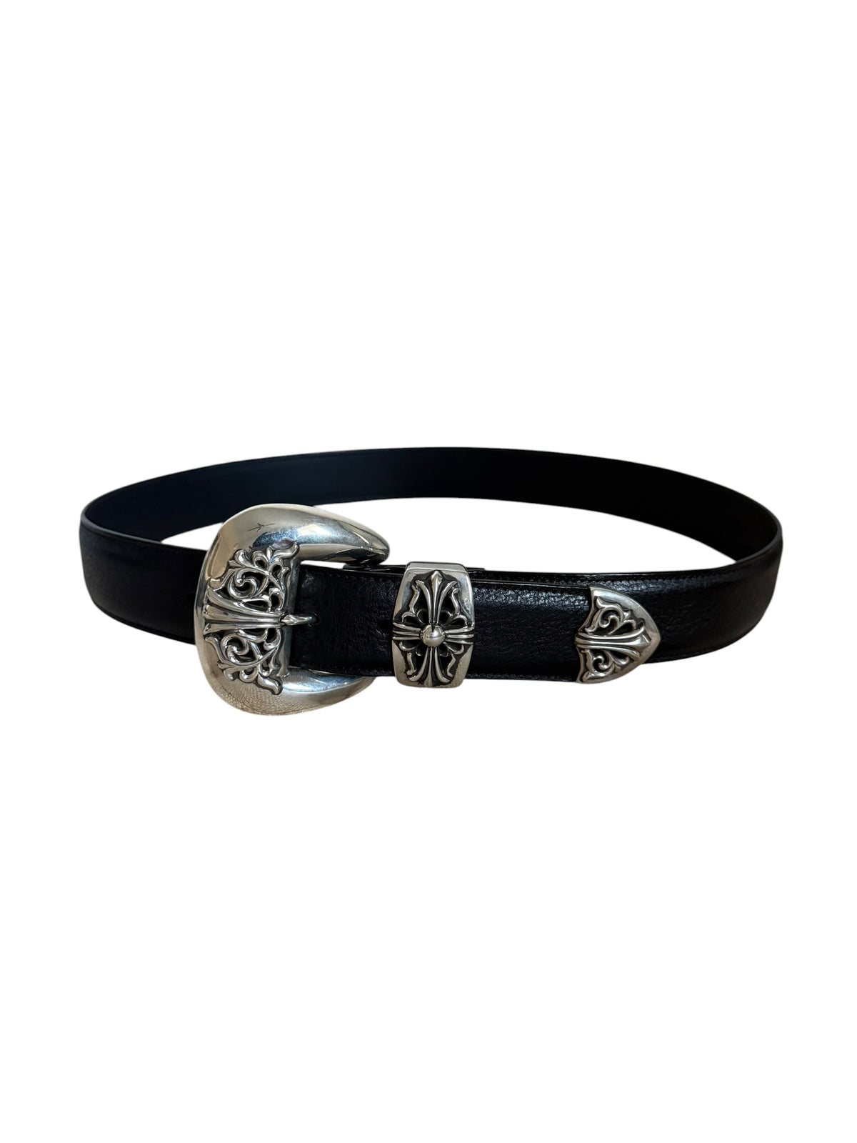 Chrome Hearts Western Floral Leather Belt