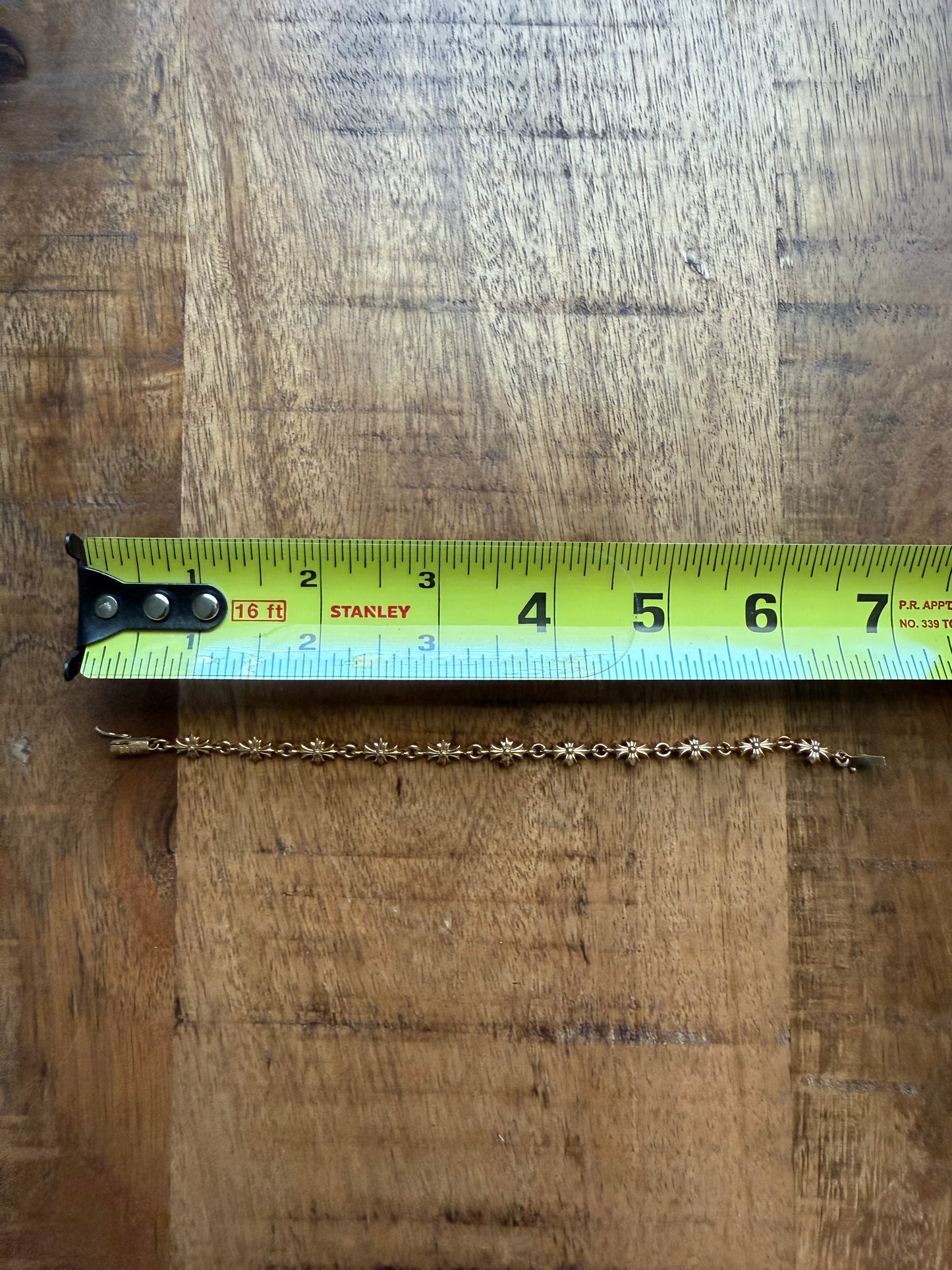 Chrome Hearts 22k Gold Tiny E Bracelet 11 Link