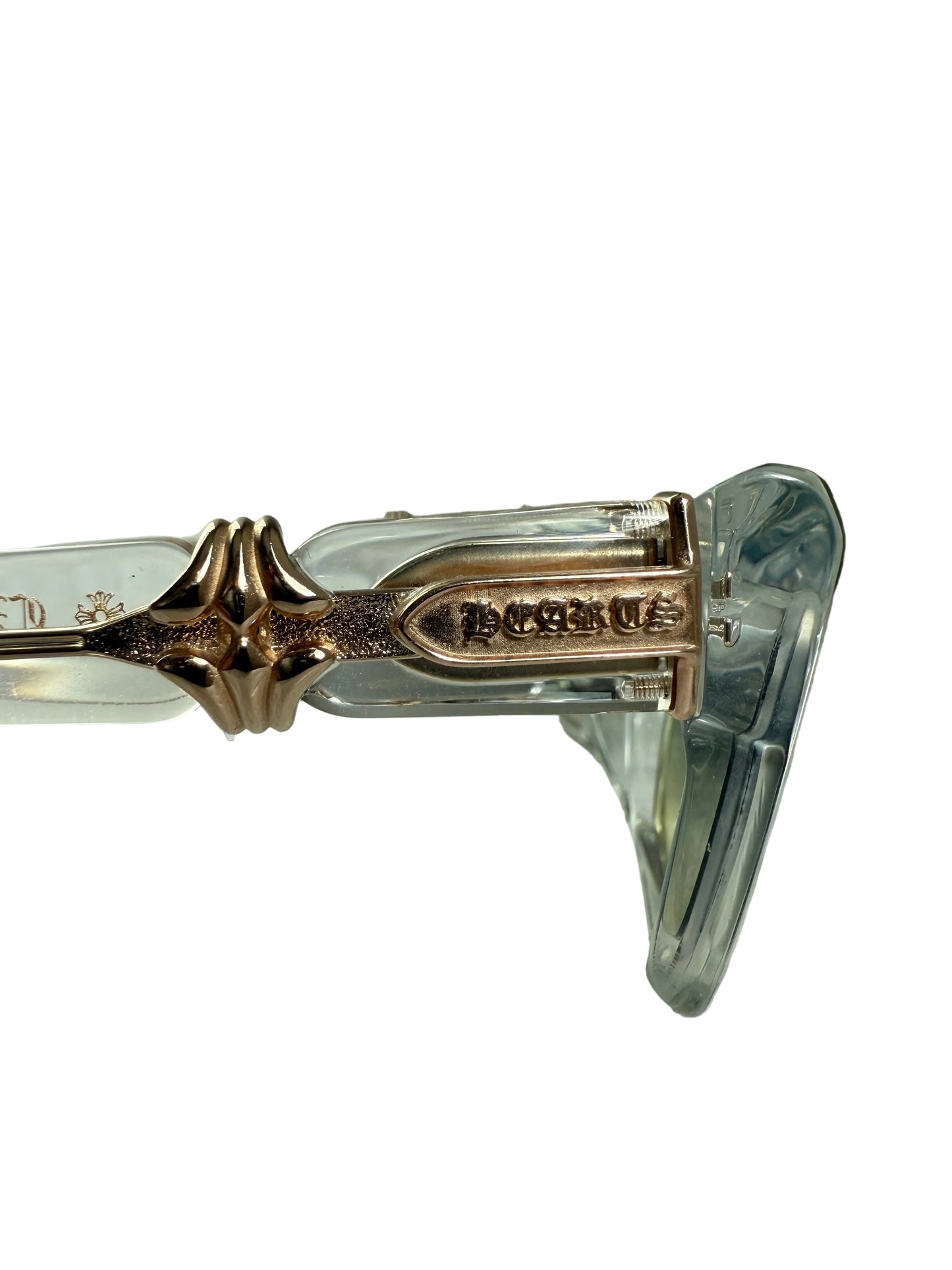 Chrome Hearts Cliterally Sunglasses Clear Gold