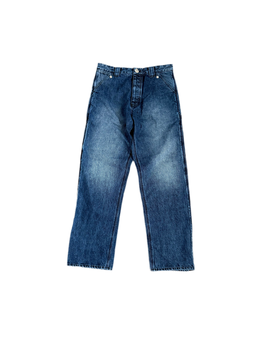 Chrome Hearts Baggy Fit Carpenter Denim Pants Blue