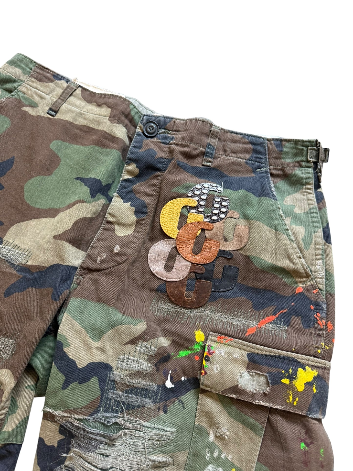 Gallery Dept Camo Cargo G Patch Shorts