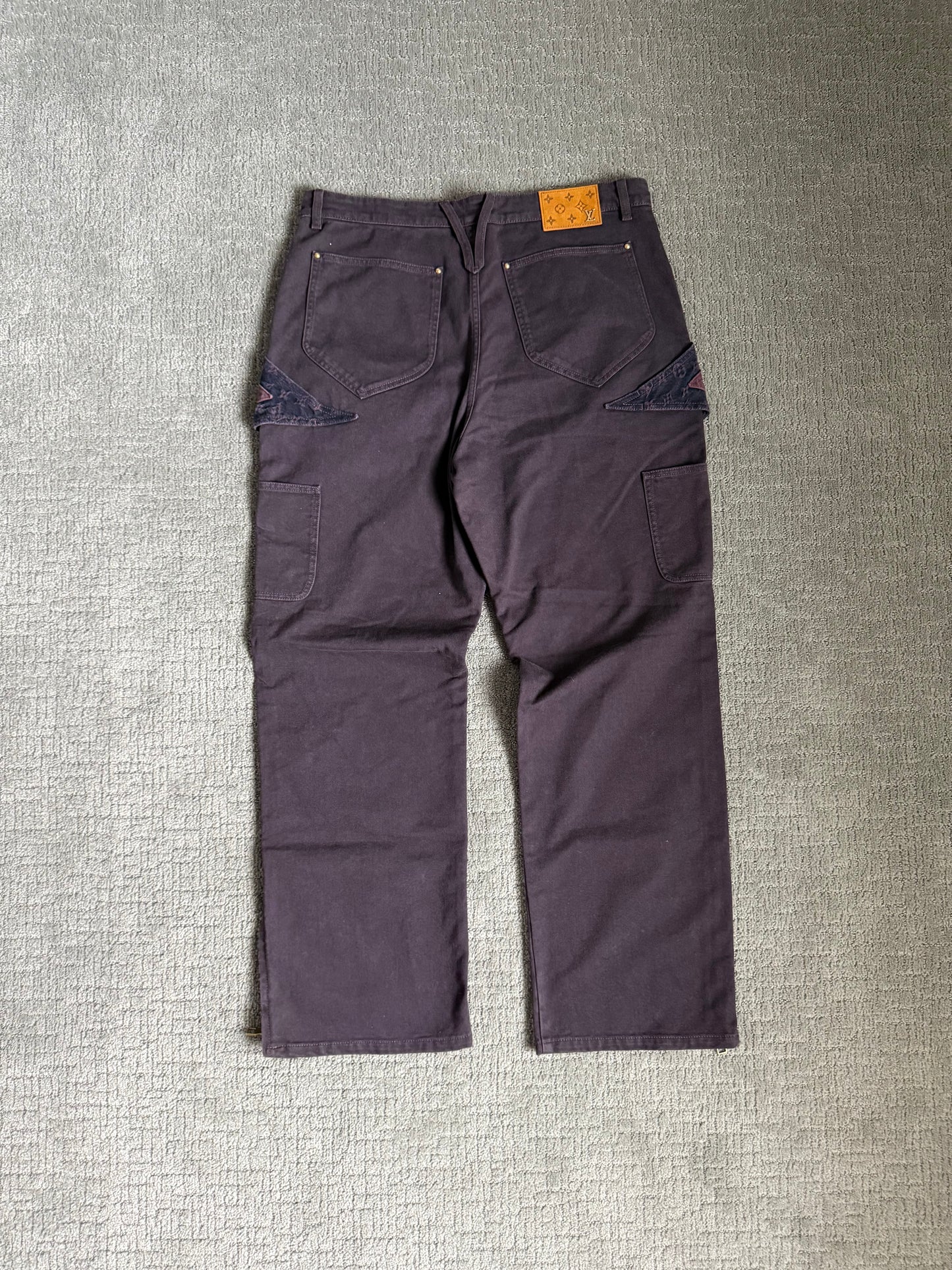 Louis Vuitton Flower Monogram Baggy Jeans Burgundy