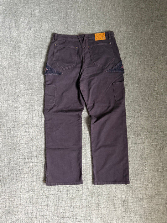 Louis Vuitton Flower Monogram Baggy Jeans Burgundy