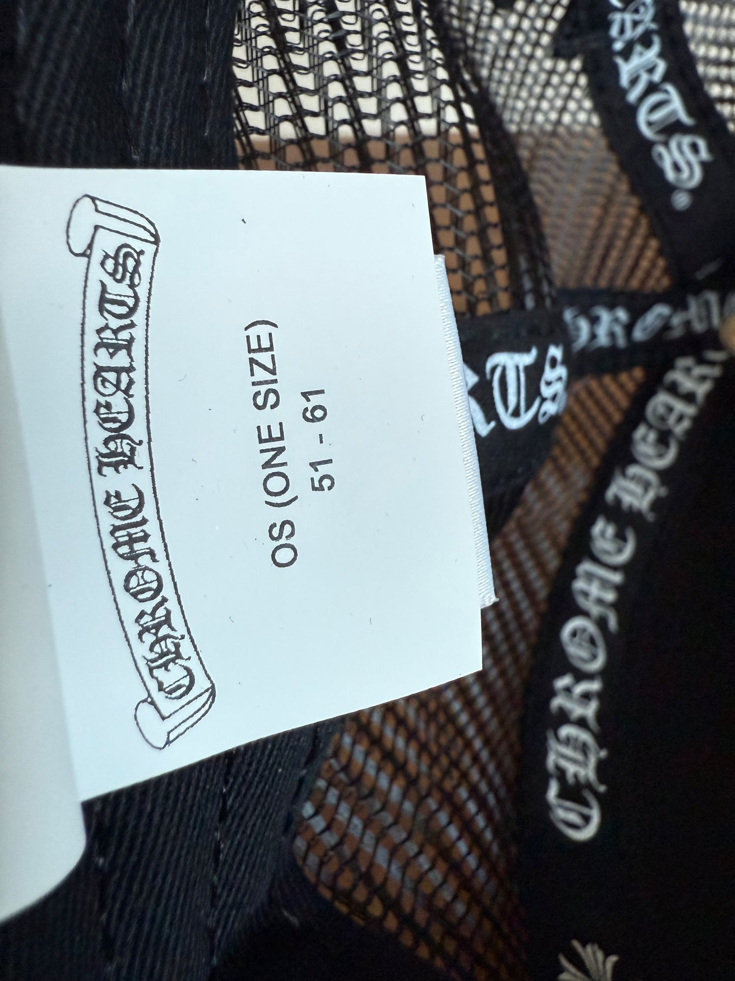 Chrome Hearts Flooded Cemetery Leather Cross Patch Trucker Black