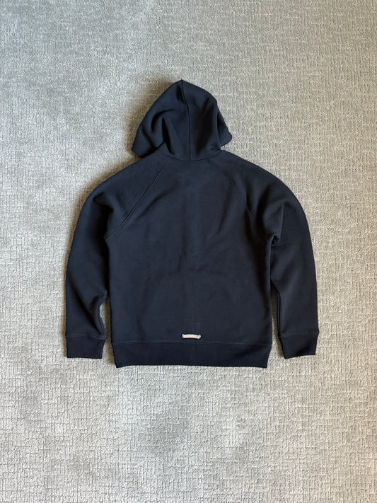 Chrome Hearts Leather Triple Cross Paper Jam Zip Up Hoodie Black