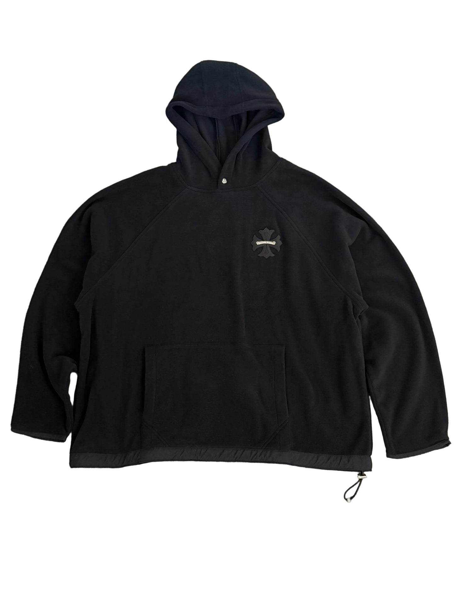 Chrome Hearts Plus Cross Patch Polar Fleece Hoodie Black