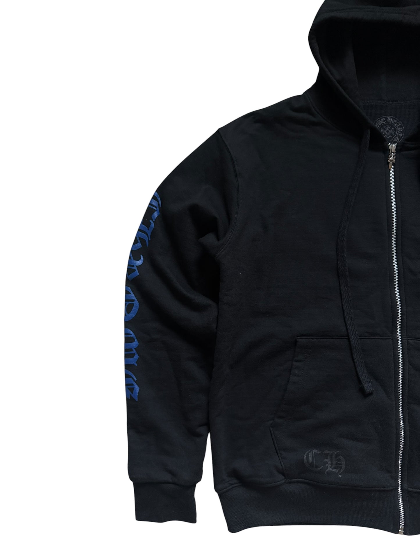 Chrome Hearts Vertical Logo Thermal Zip Up Hoodie