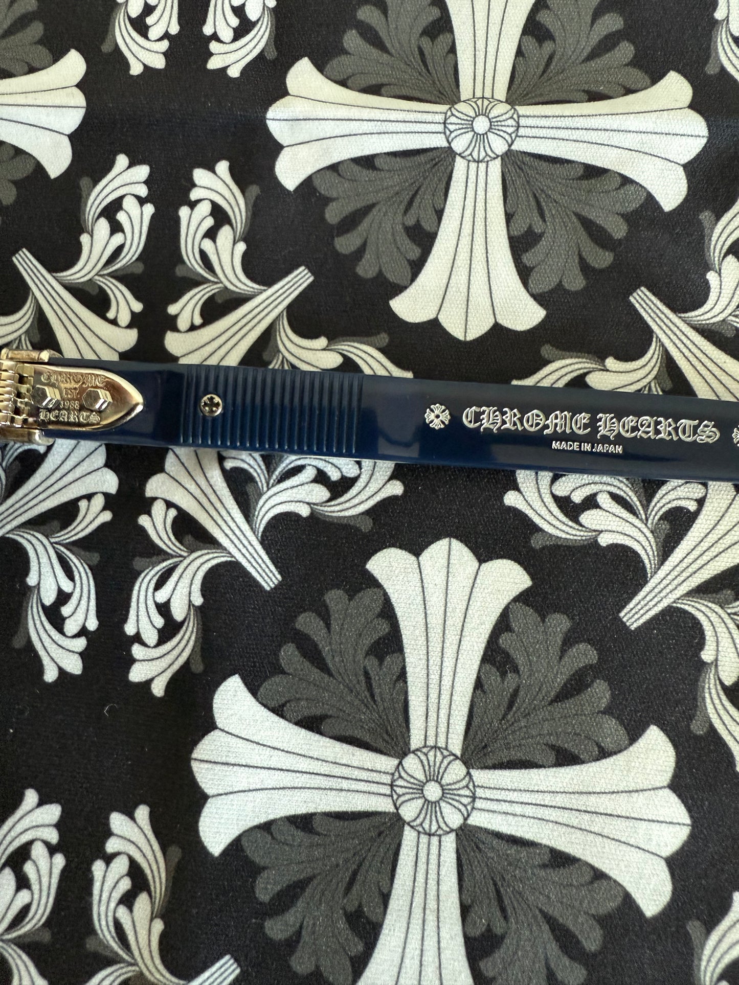 Chrome Hearts Pen 15 Glasses Clear Navy/Silver