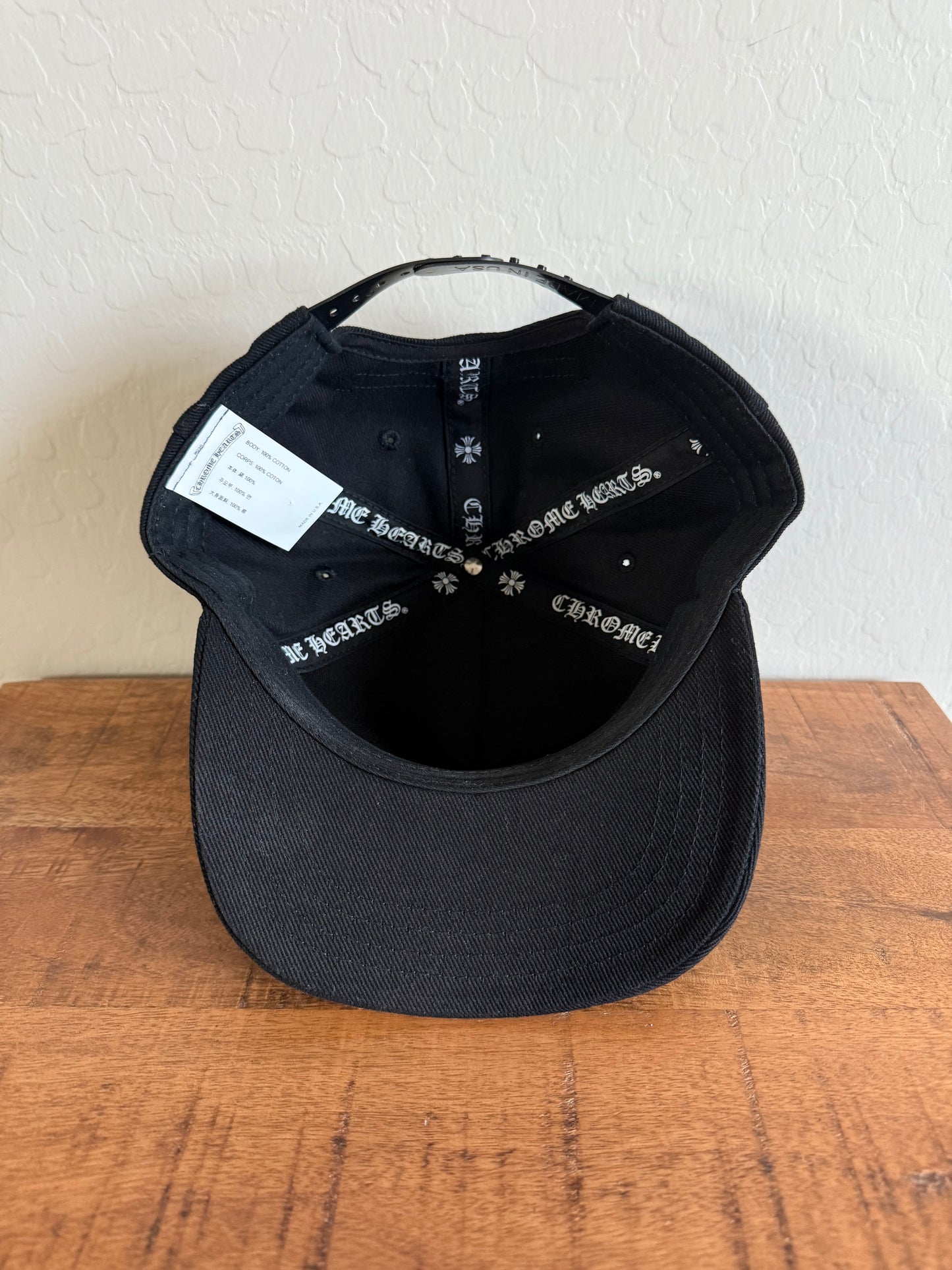 Chrome Hearts 3RS Cross Snapback Hat Black