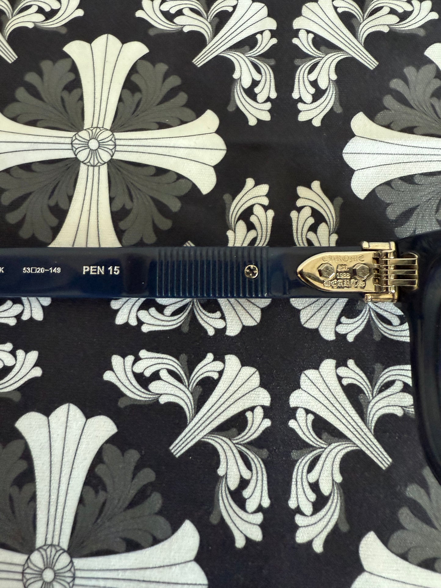 Chrome Hearts Pen 15 Glasses Clear Navy/Silver