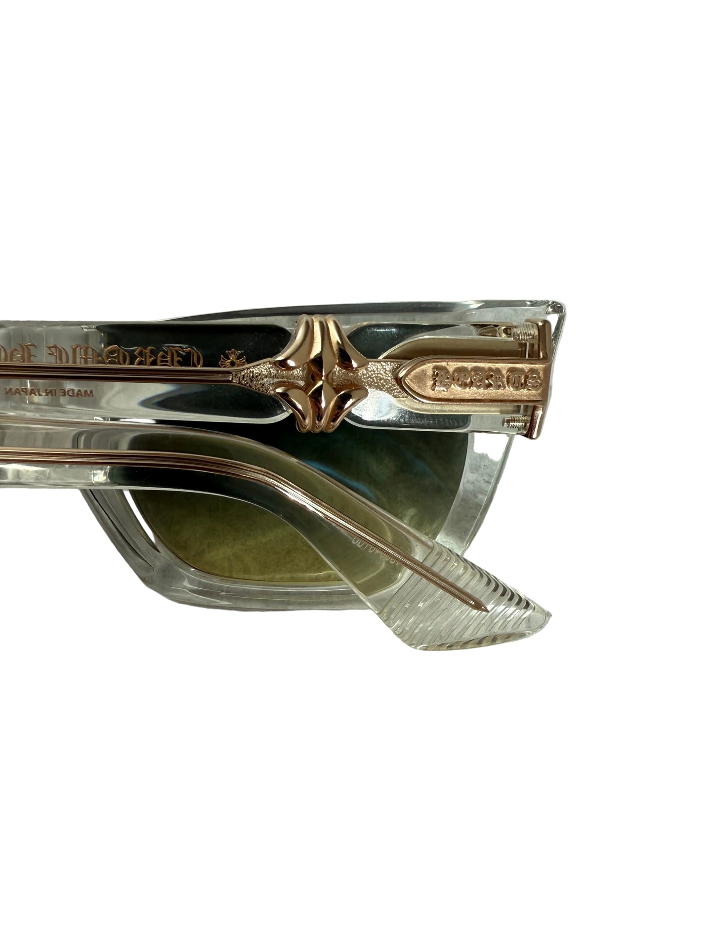 Chrome Hearts Cliterally Sunglasses Clear Gold