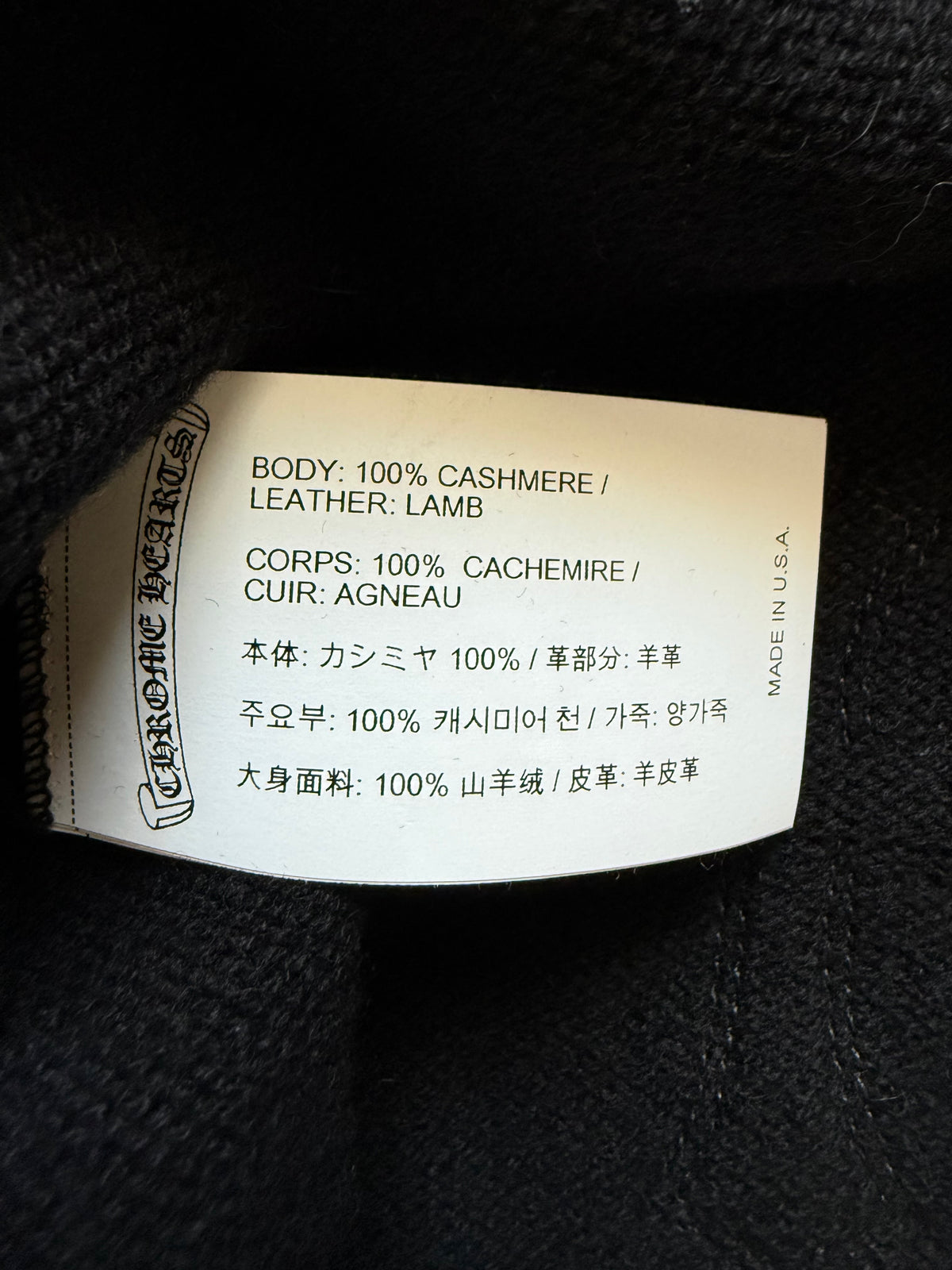 Chrome Hearts Cashmere Paper Jam Pullover Hoodie