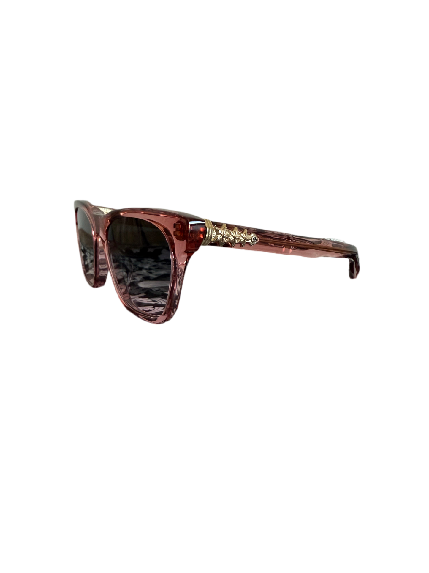 Chrome Hearts Cliteratti Clear Rose Gold Star Sunglasses