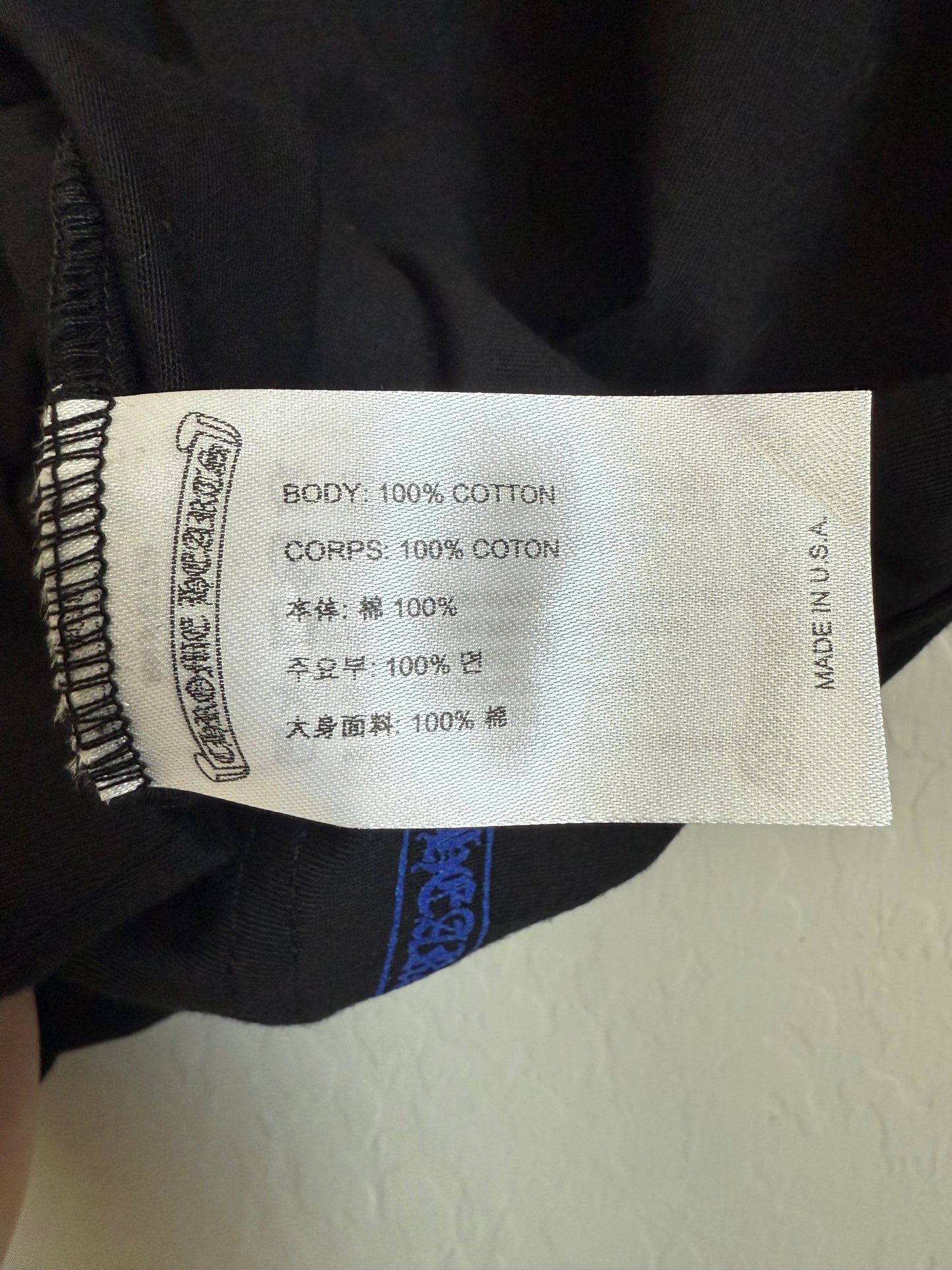 Chrome Hearts 1988 Neck Logo LS T-Shirt Black/Blue