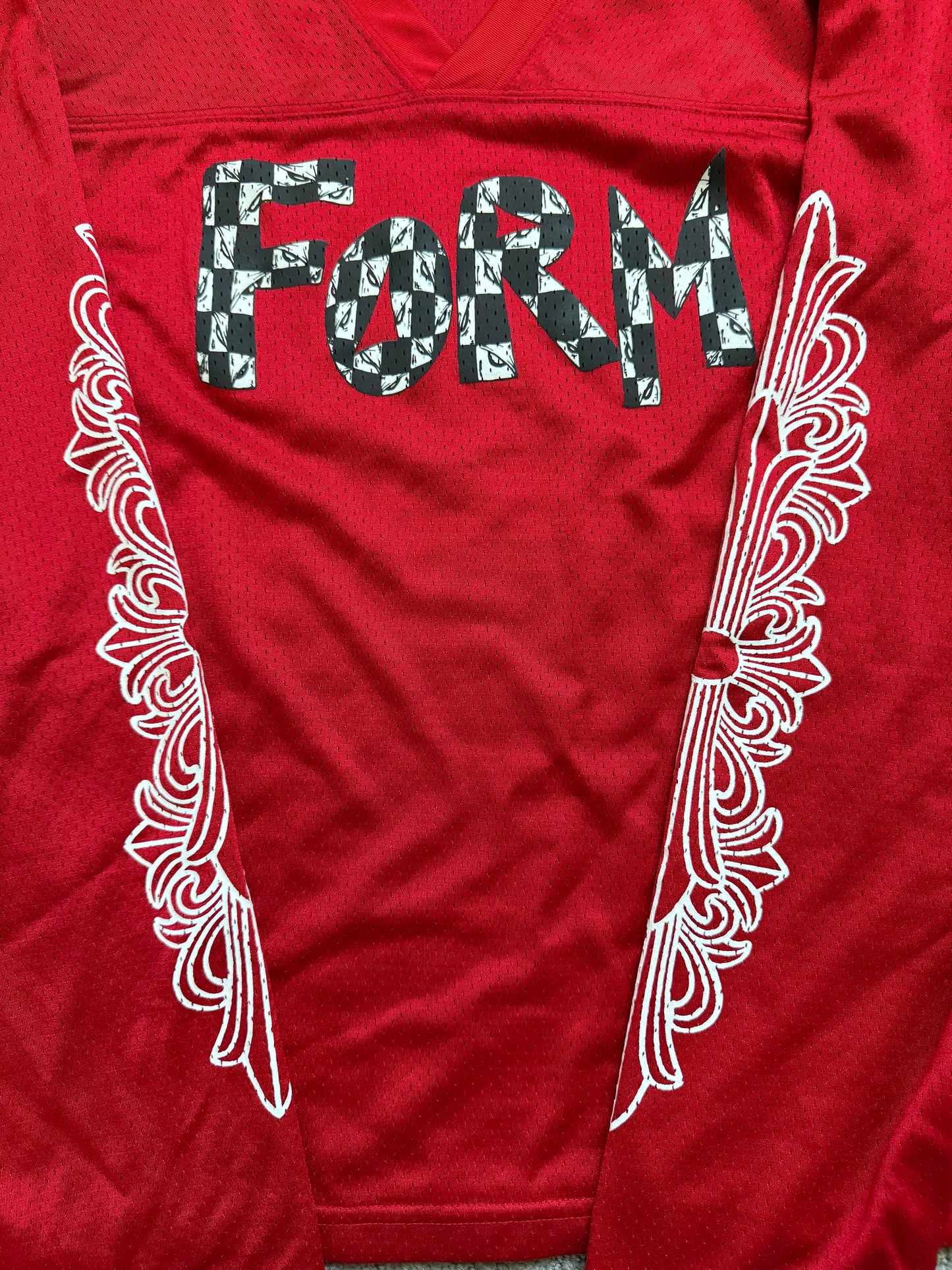 Chrome Hearts Matty Boy Stadium Mesh Jersey LS Red