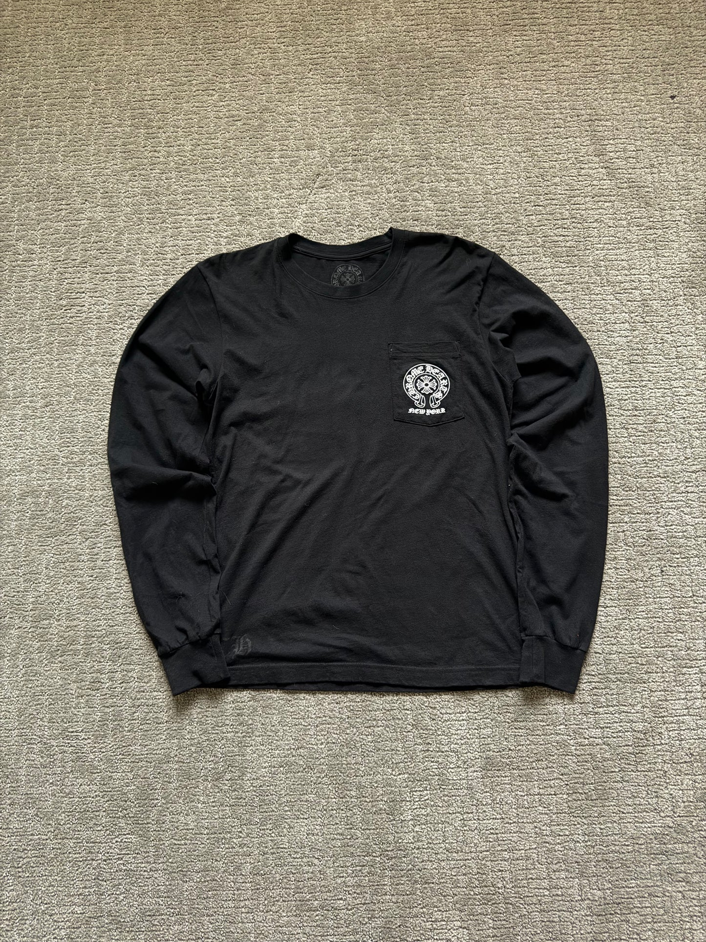 Chrome Hearts New York Horseshoe Floral LS T-Shirt Black