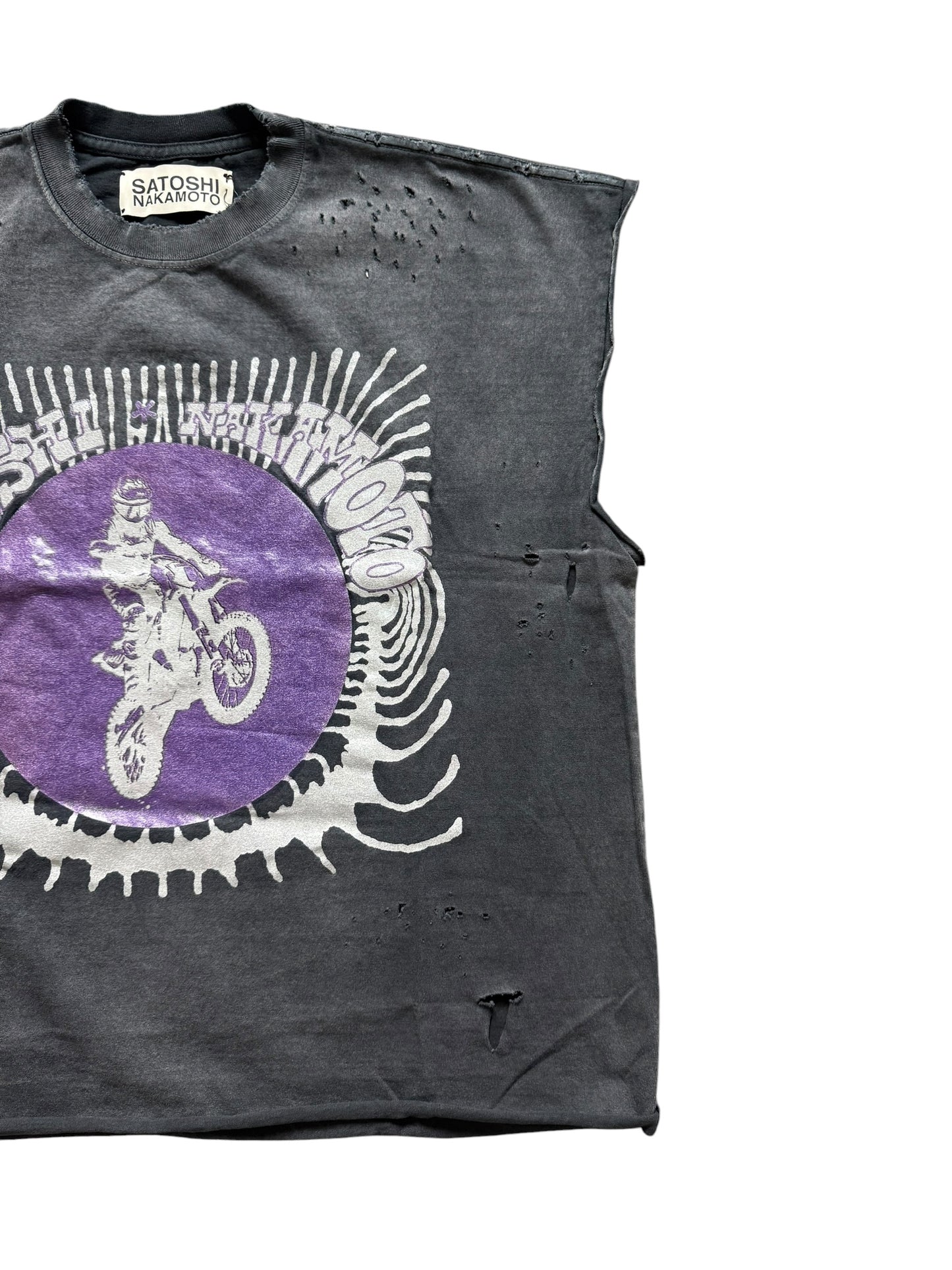 Satoshi Nakamoto Globe Of Death Cutoff T-Shirt