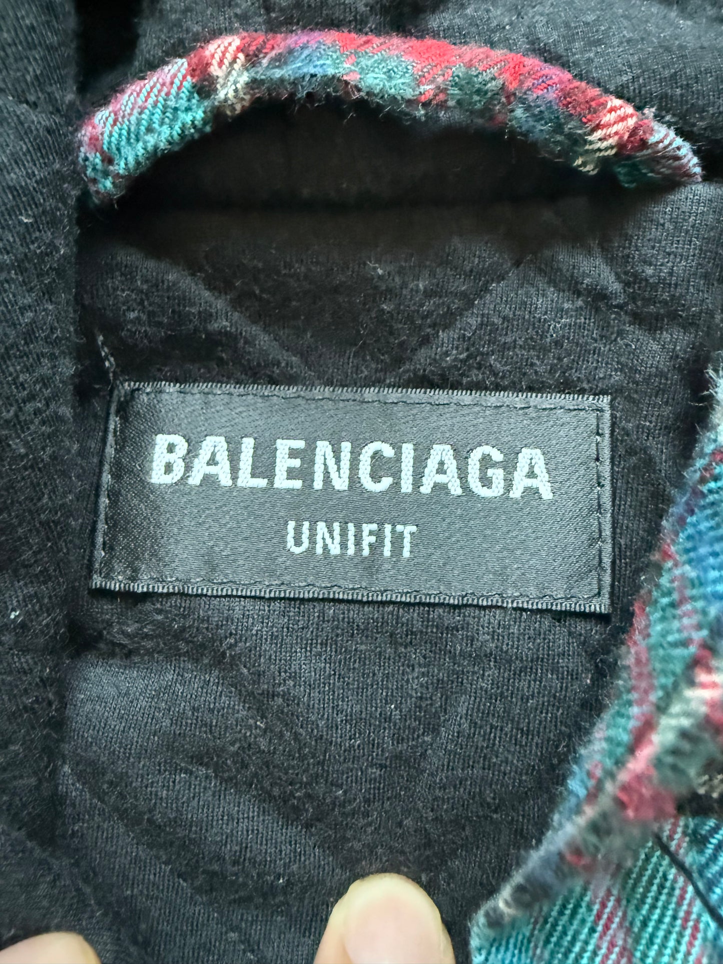 Balenciaga Bleached Flannel Hooded Jacket