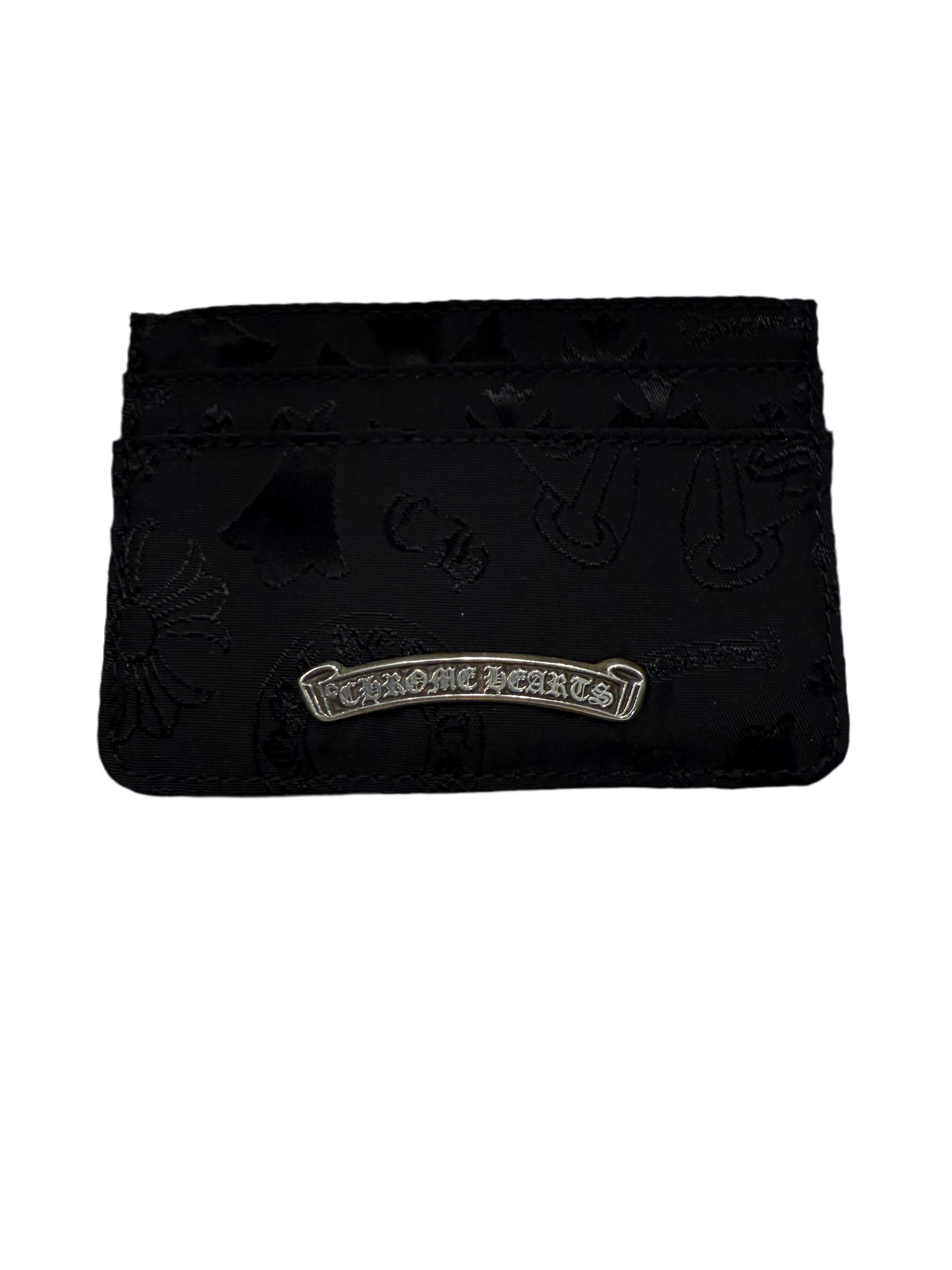 Chrome Hearts Stencil Nylon Cardholder Black