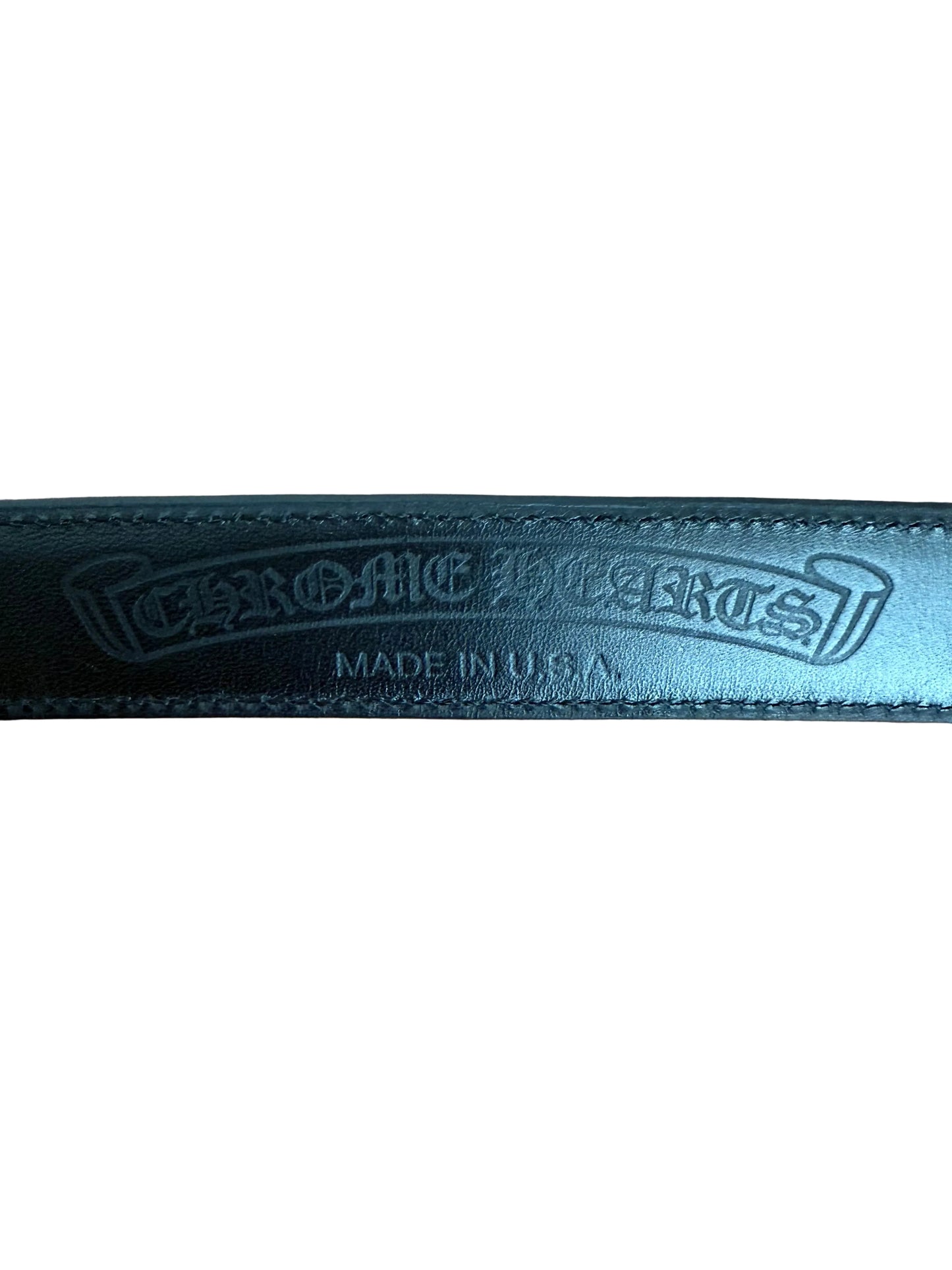 Chrome Hearts Leather Belt Strap 1" Black