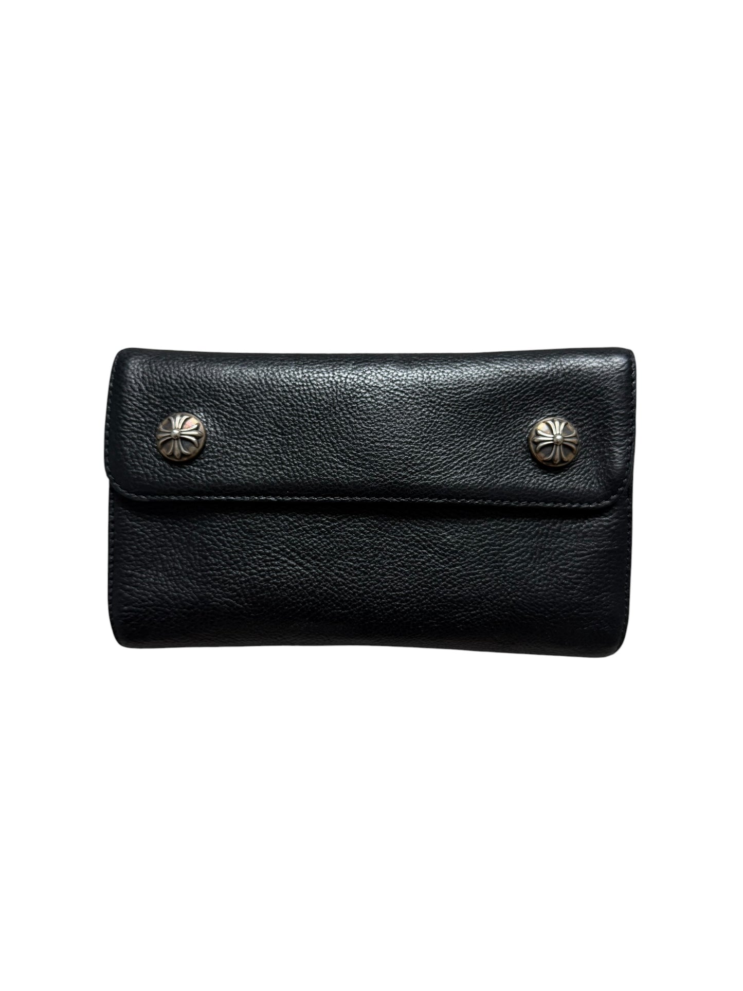 Chrome Hearts Wave Long Leather Wallet