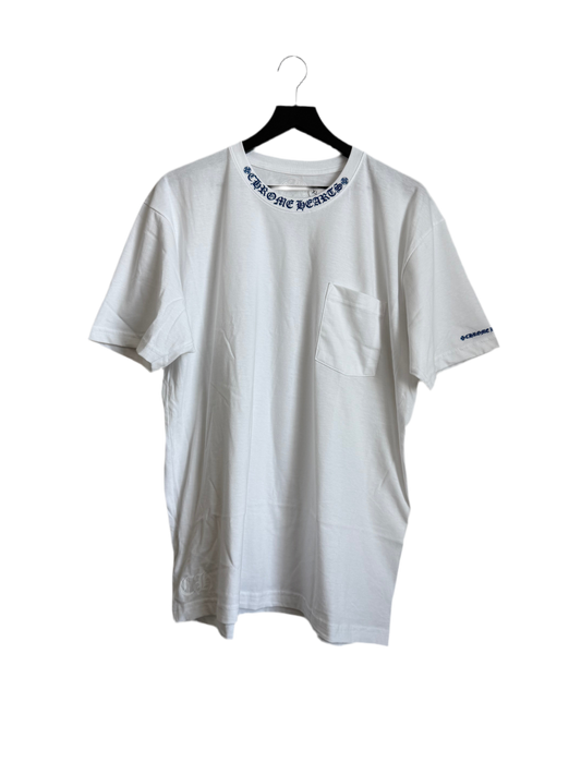 Chrome Hearts Neck Logo SS T-Shirt White/Blue