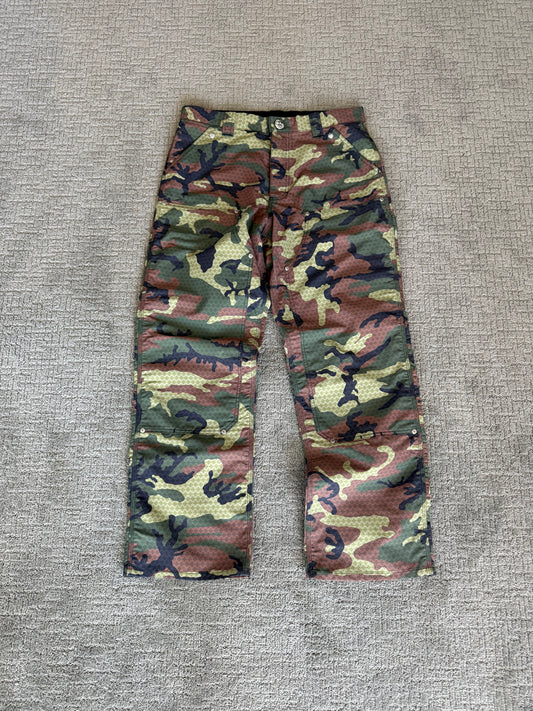 Chrome Hearts Camo Nylon Double Knee Carpenter Pants Green