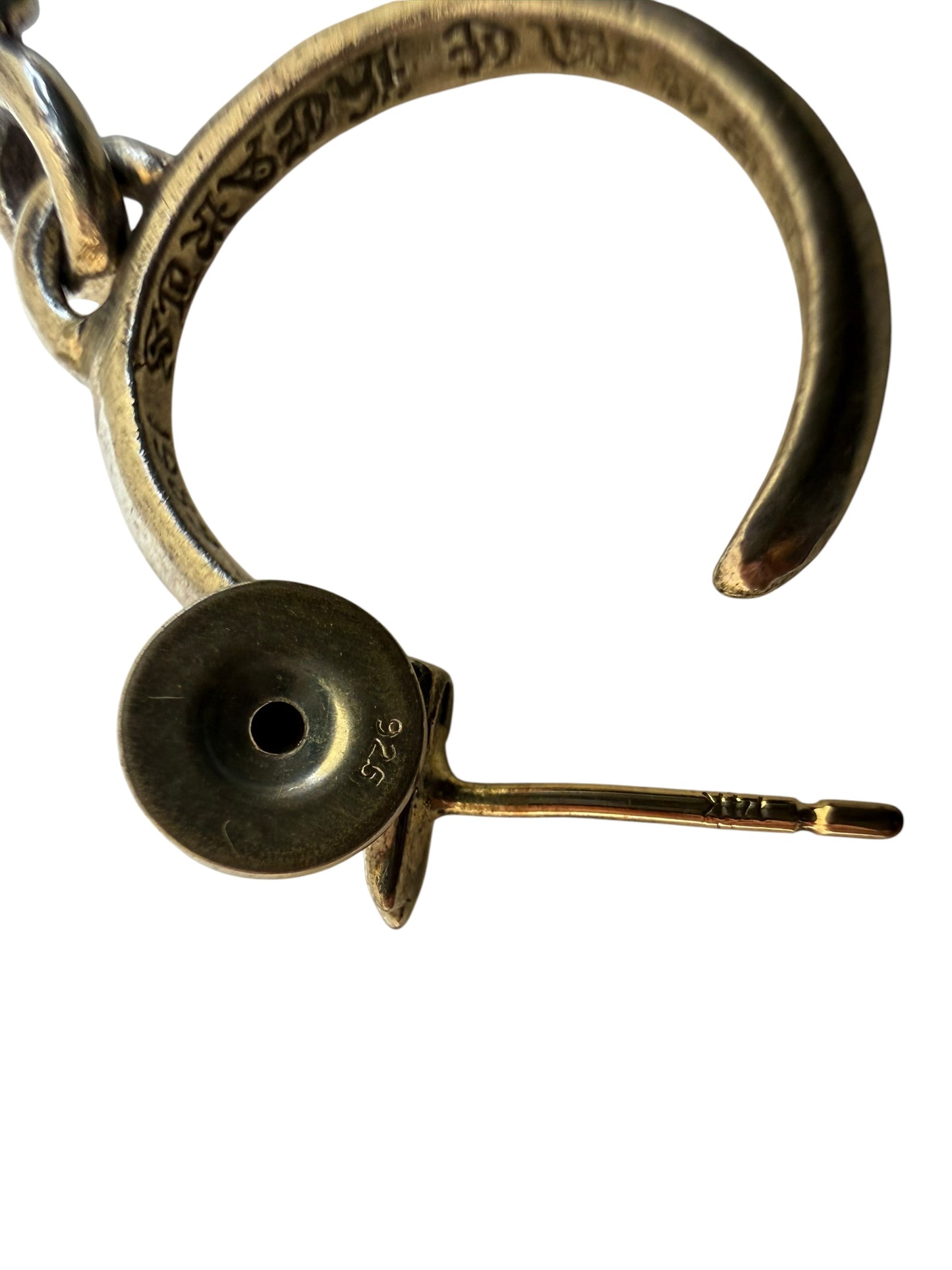 Chrome Hearts Dagger Hoop Silver Earring