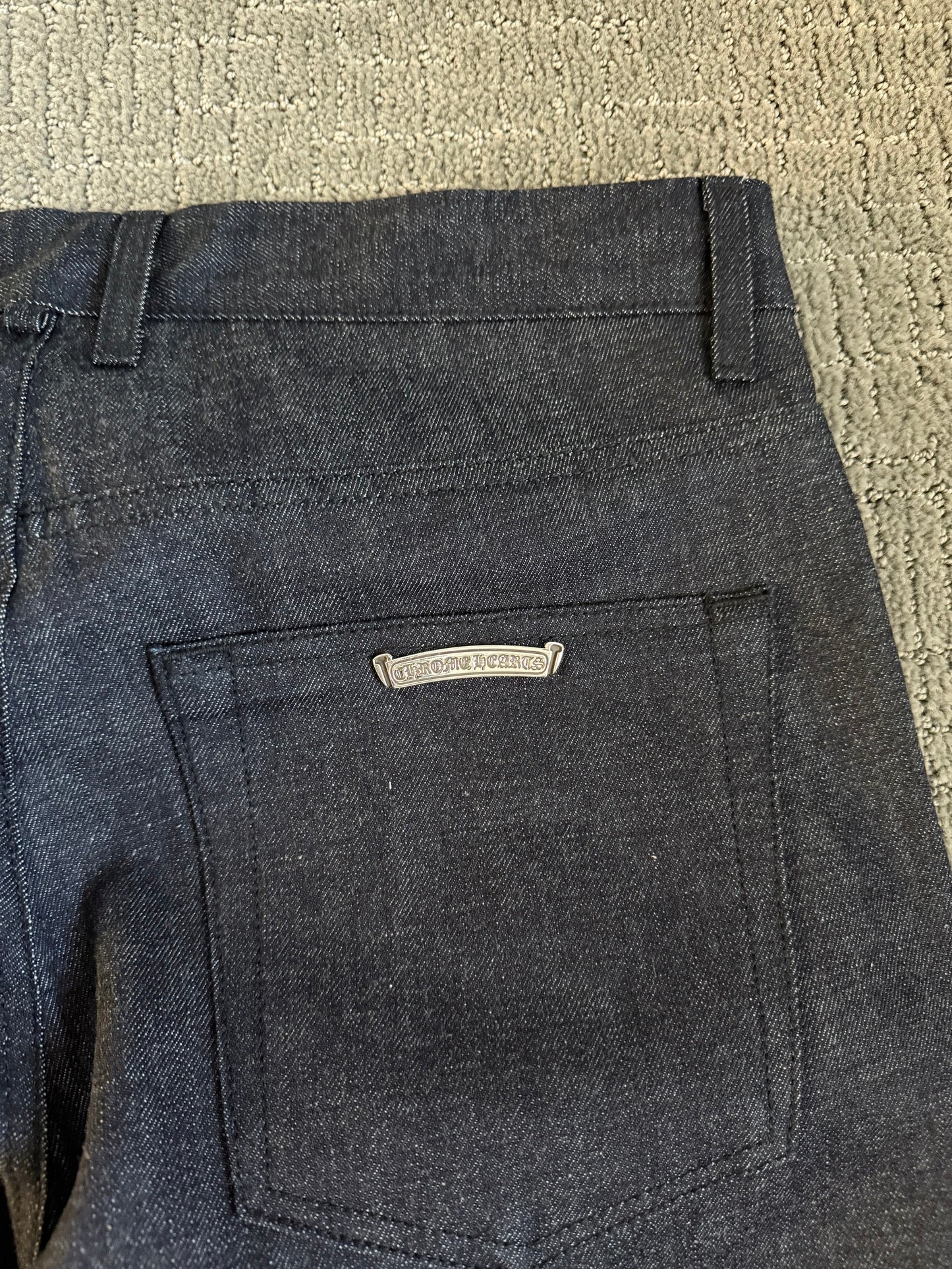 Chrome Hearts KS Fit Baggy Denim Jeans Raw Indigo