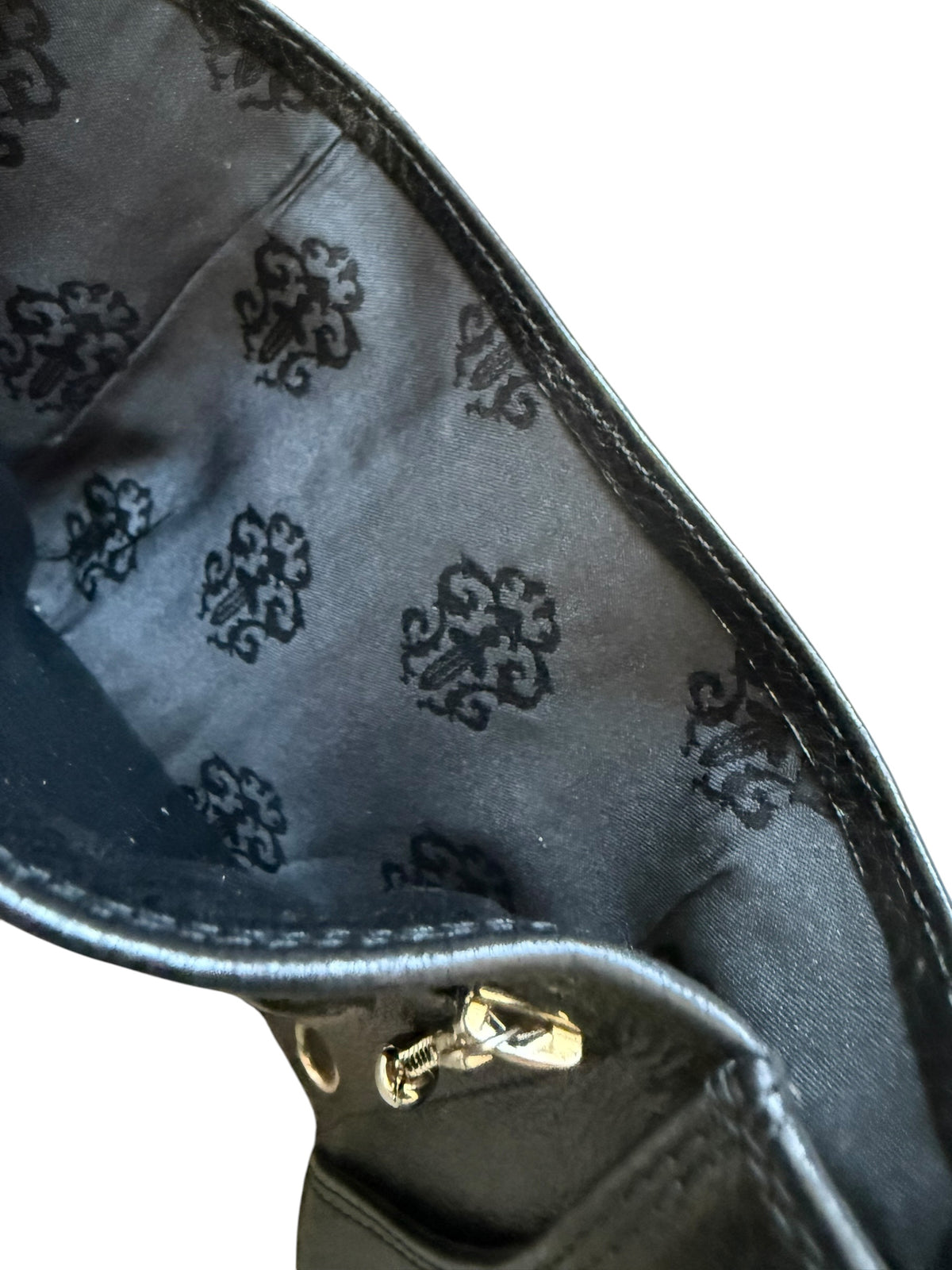 Chrome Hearts Cross Patch Trifold Leather Wallet