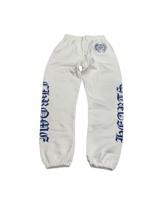 Chrome Hearts Horseshoe Sweatpants White/Blue