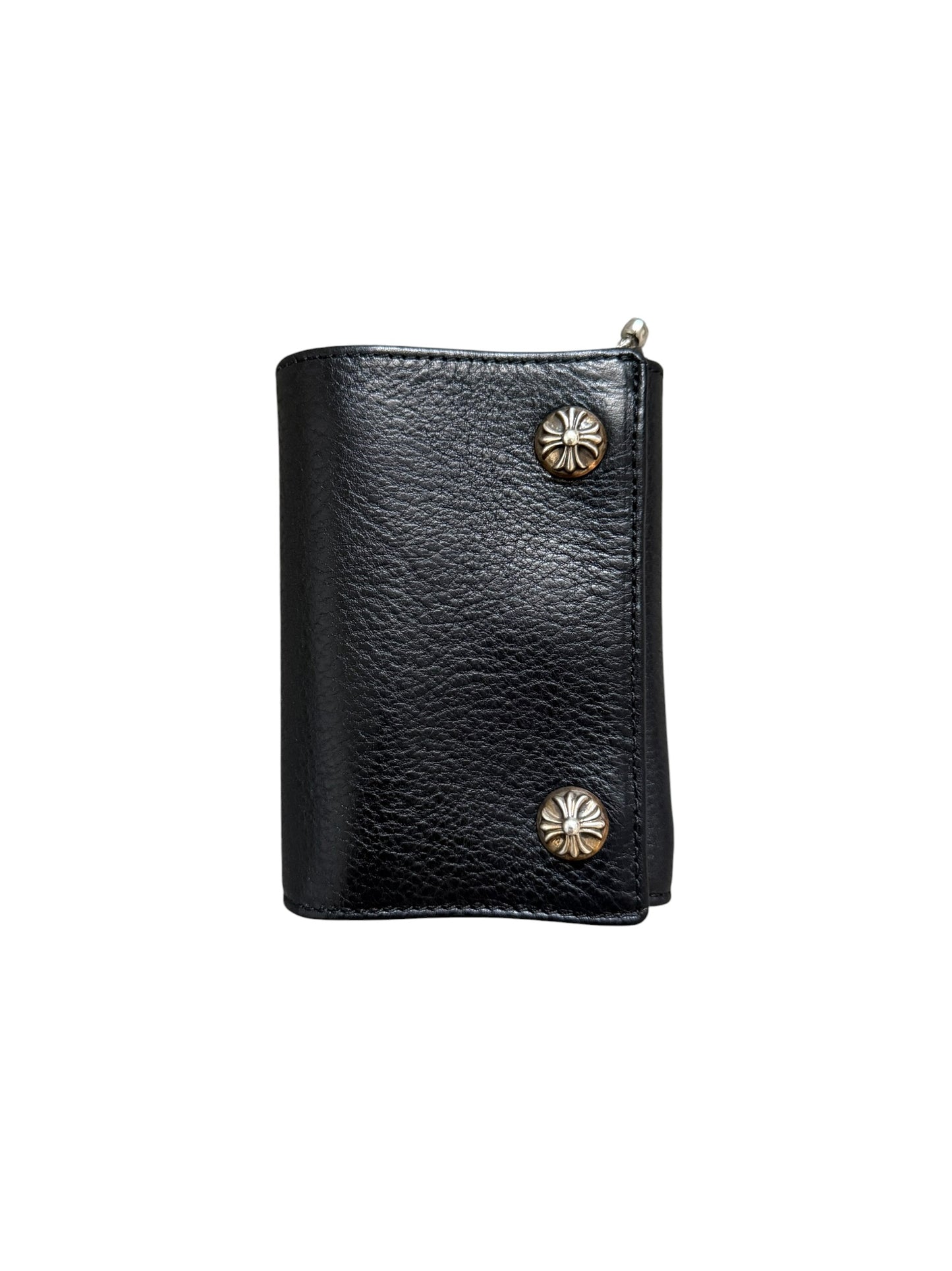 Chrome Hearts Cross Patch Trifold Leather Wallet
