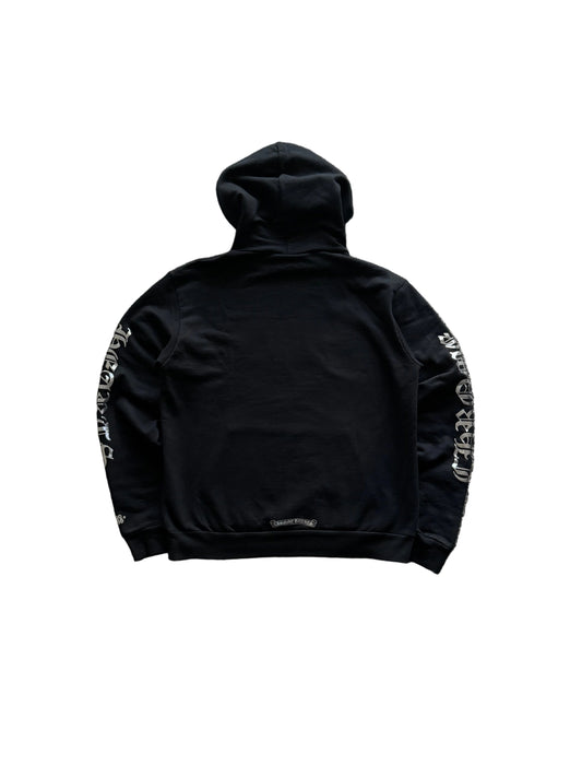 Chrome Hearts 1988 Silver Foil Print Pullover Hoodie Black