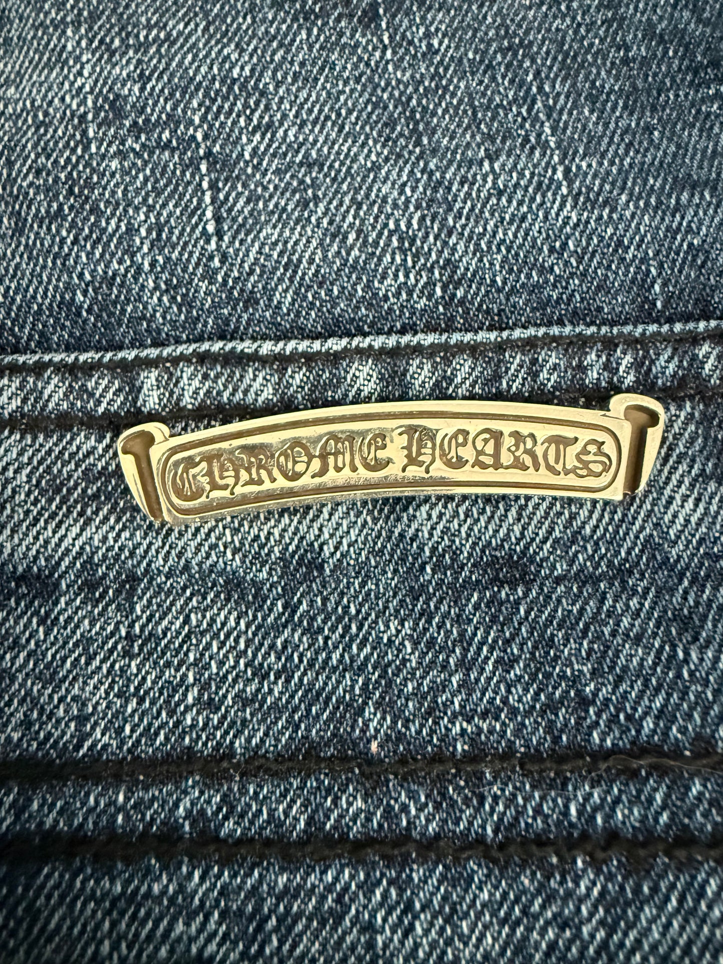 Chrome Hearts Baggy Fit Carpenter Denim Pants Blue