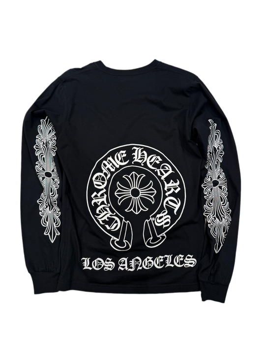 Chrome Hearts Los Angeles Horseshoe LS T-Shirt Black