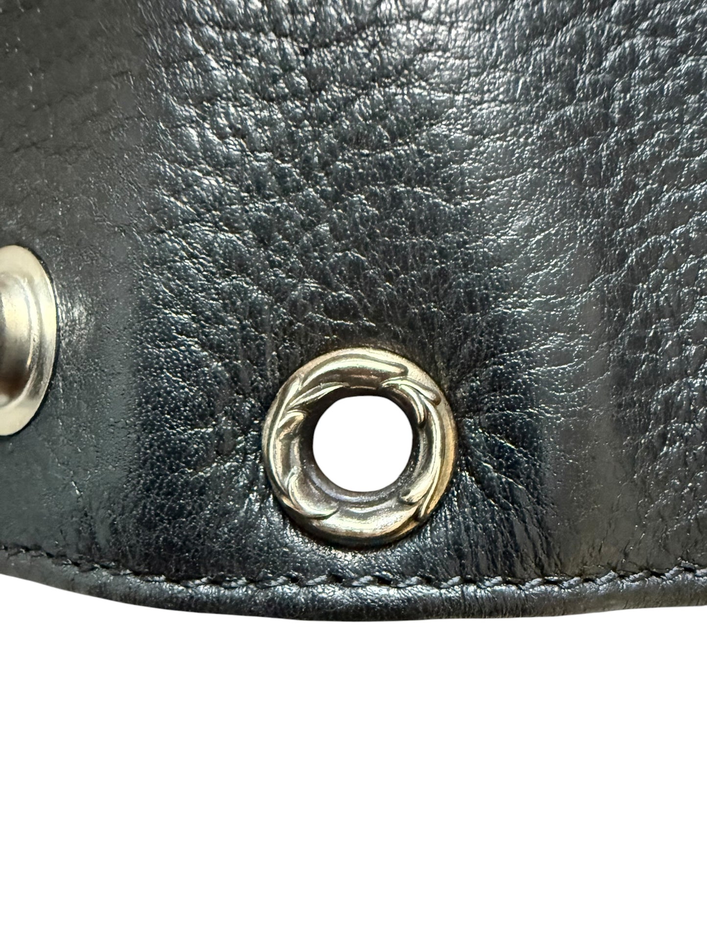 Chrome Hearts Cross Patch Trifold Leather Wallet