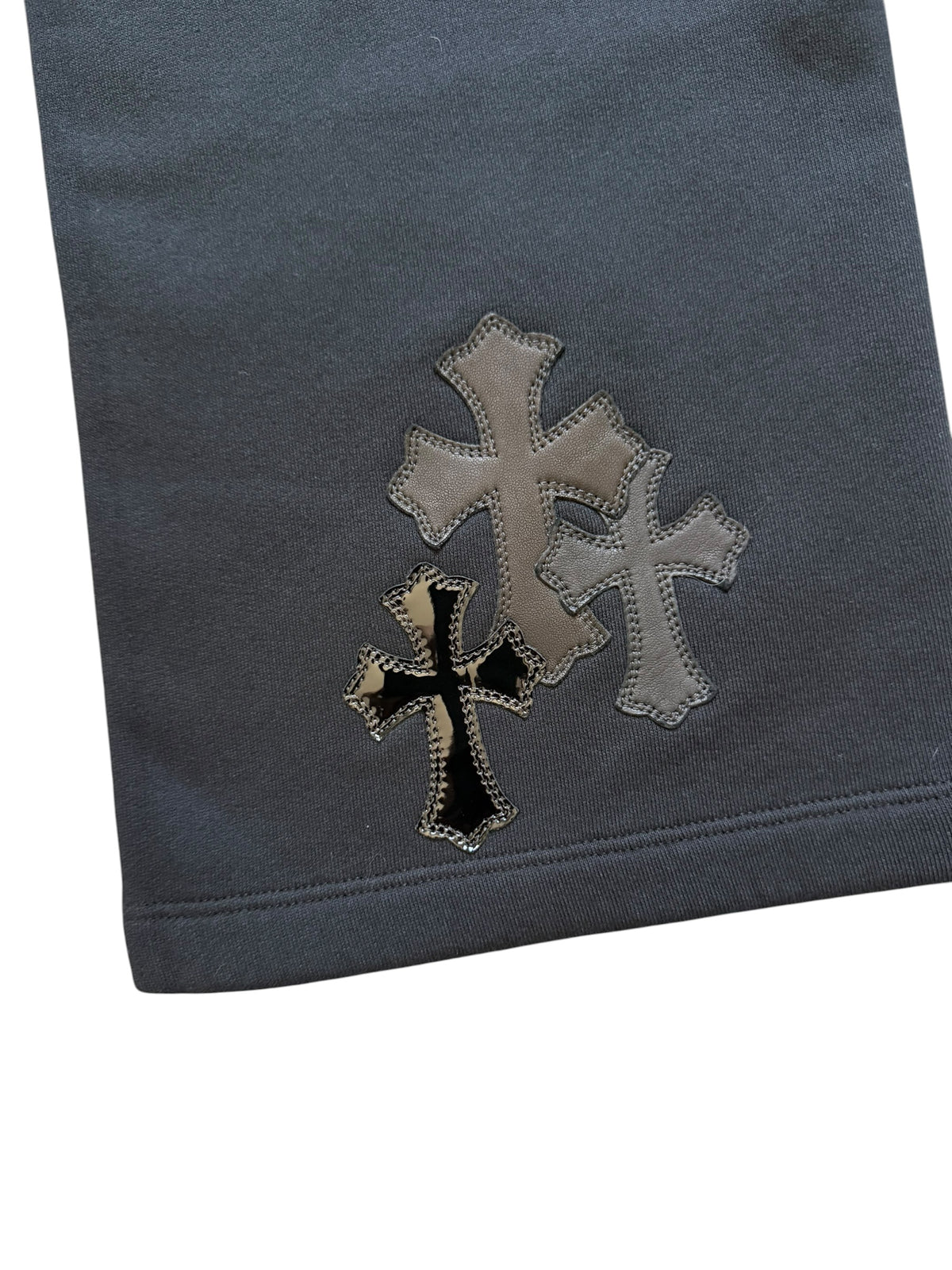Chrome Hearts Leather Cross Patch Sweatpants