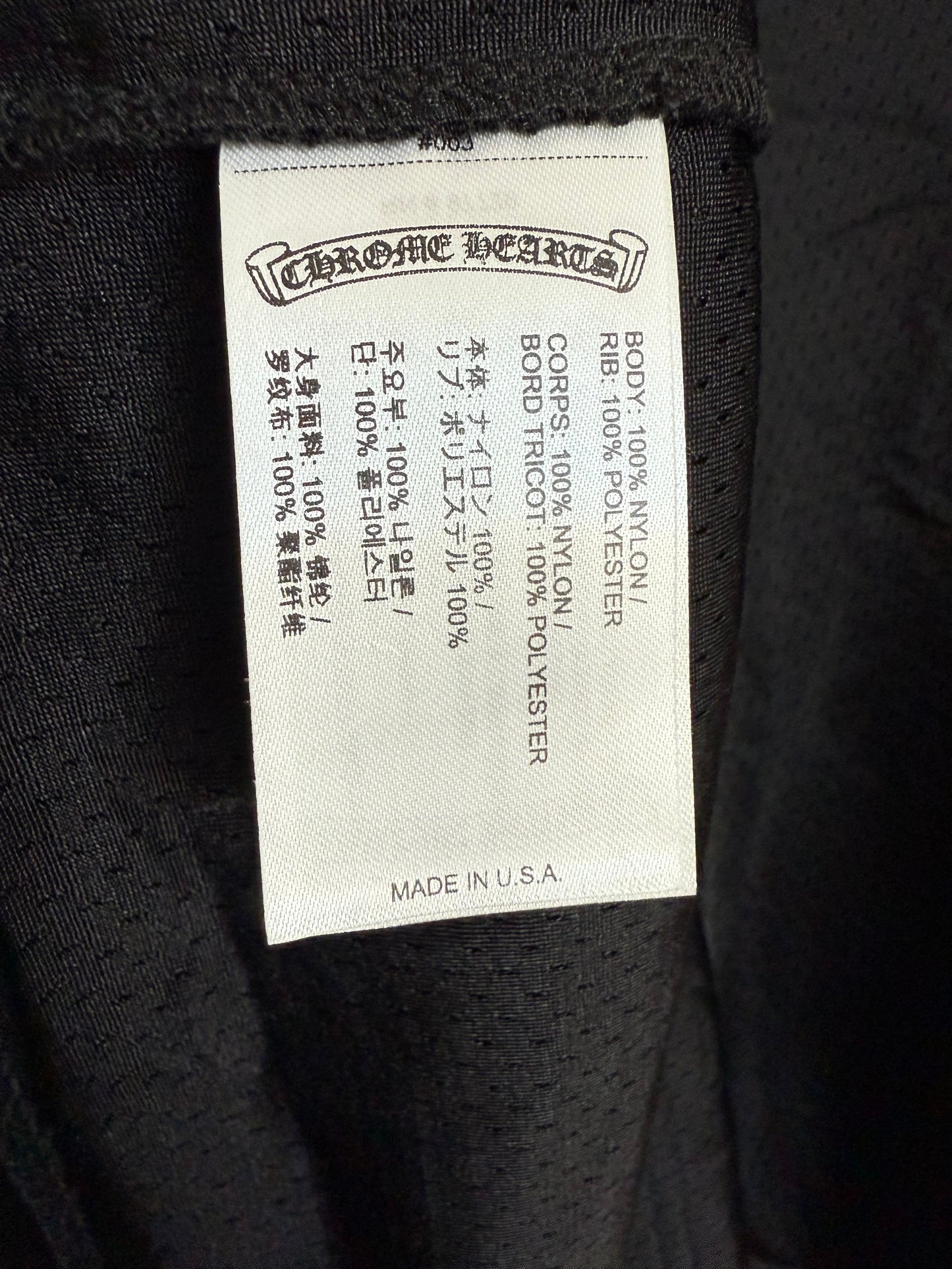 Chrome Hearts Stadium Mesh Jersey Floral SS Black Silver