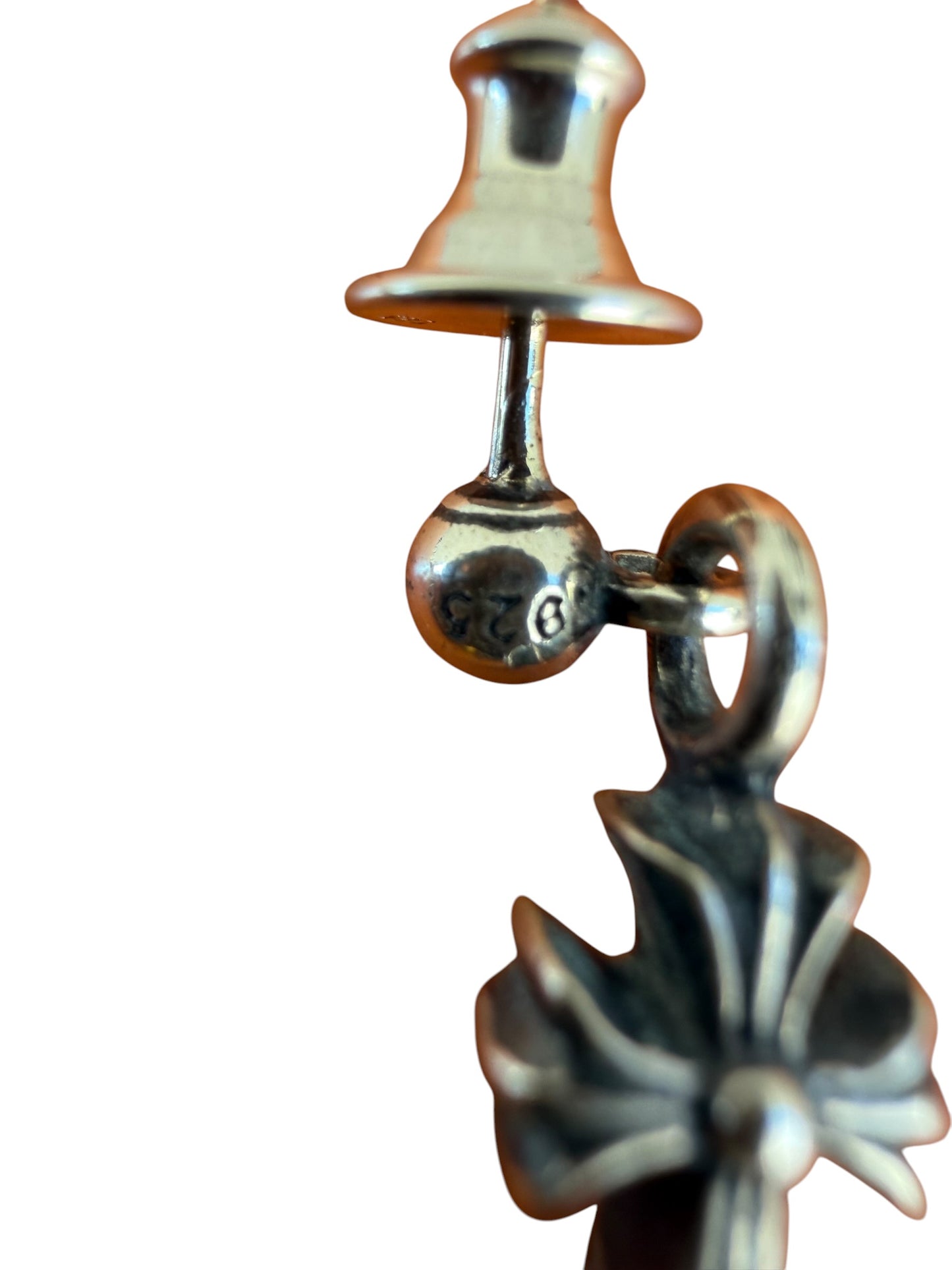 Chrome Hearts Baby Fat Silver Earrings Pair