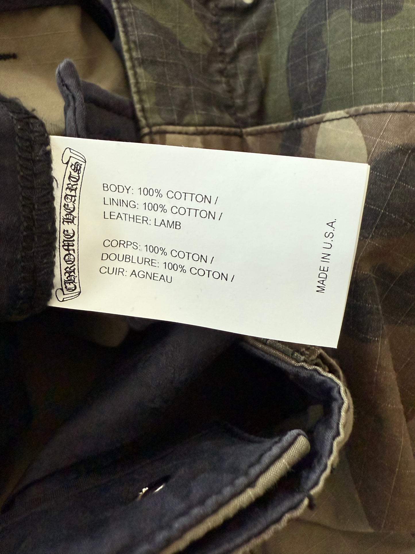 Chrome Hearts Devil Dog Camo Cargo Shorts