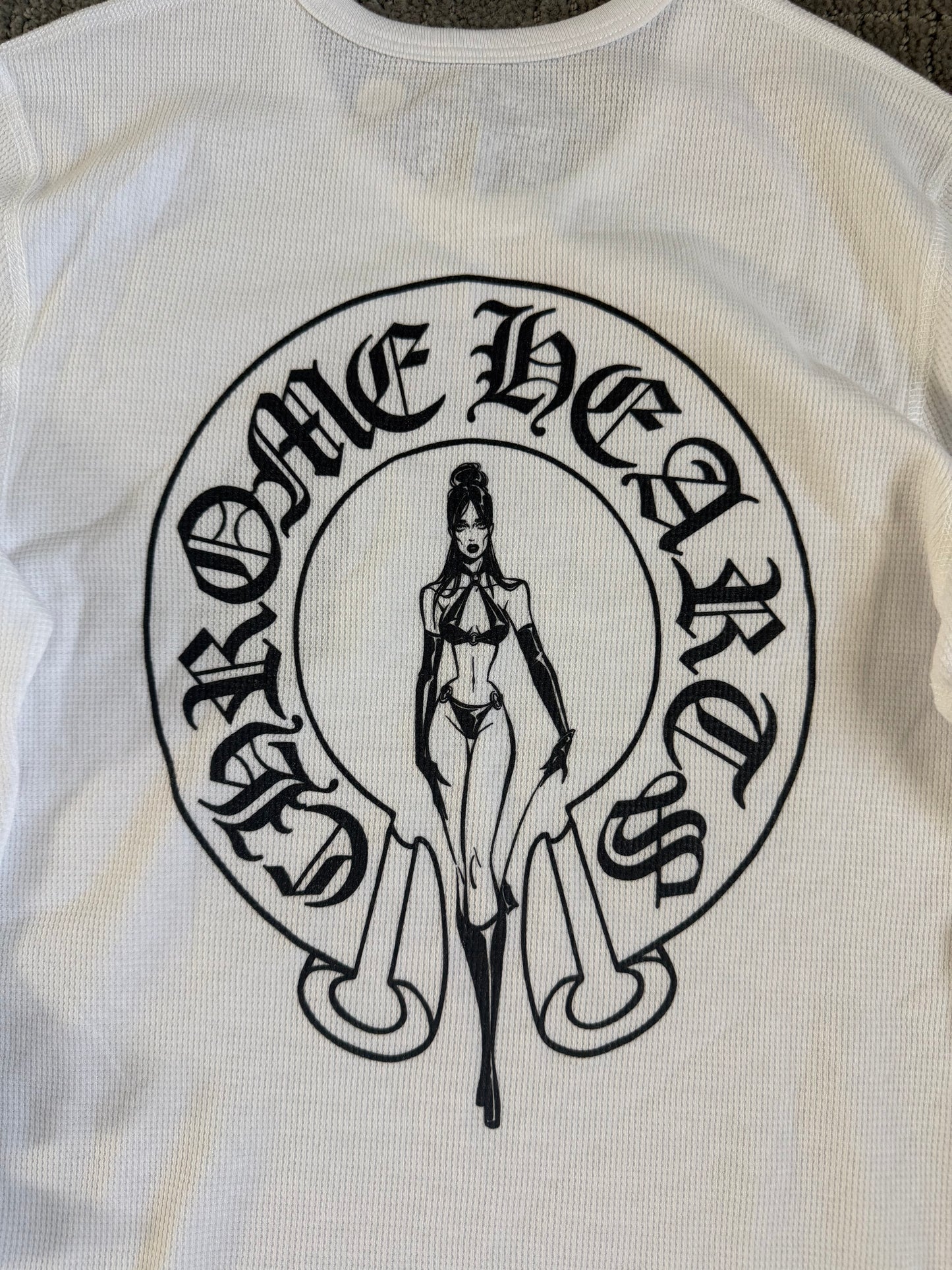 Chrome Hearts Deadly Doll Thermal LS T-Shirt White